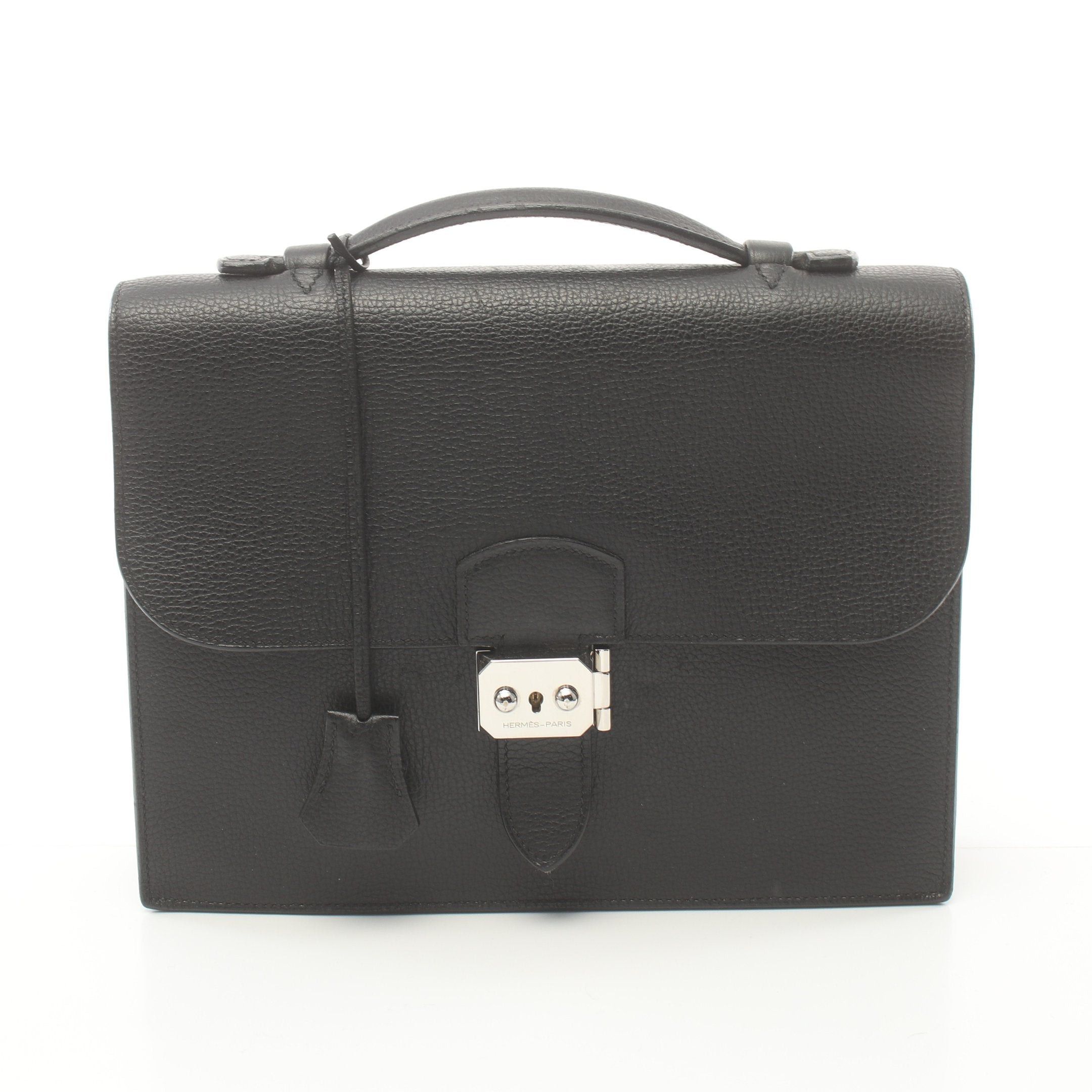 Hermes Hermes Sac Adepeche 27 Business Bag Briefcase Veau Epsom Black Silver Hardware □K Stamp Size ONE SIZE - 1 Thumbnail