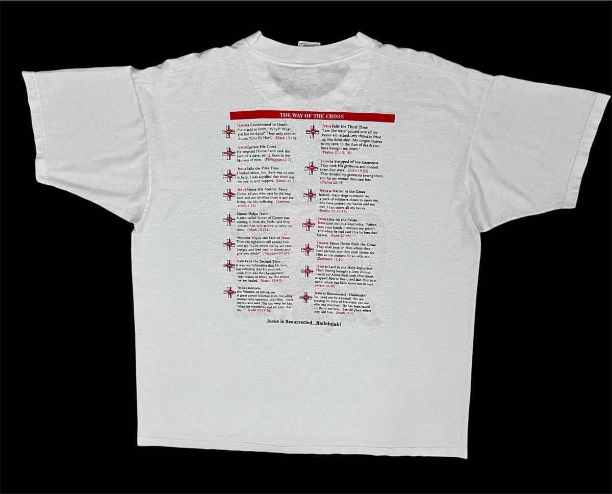 Fruit Of The Loom Vintage CROSS OF OUR Lord Jesus Christ Bible Holy God Tee XL Size US XL / EU 56 / 4 - 7 Thumbnail