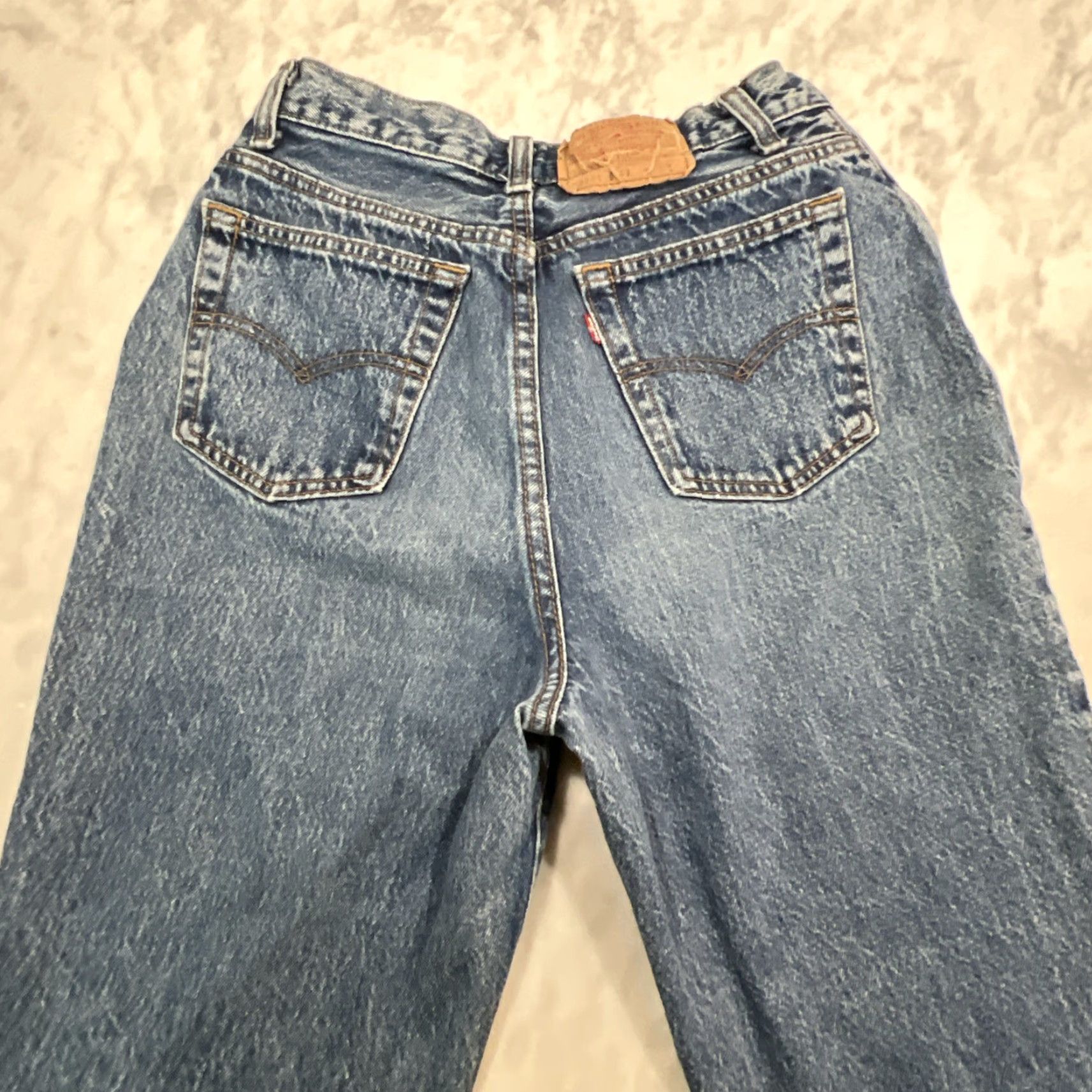 Levi's VINTAGE Levi’s 17501-0112 Women’s 11 W28xL29 Button Fly Nice Fade Made USA Denim Pants 1980s Blue Rockabilly Womens Size ONE SIZE - 6 Thumbnail