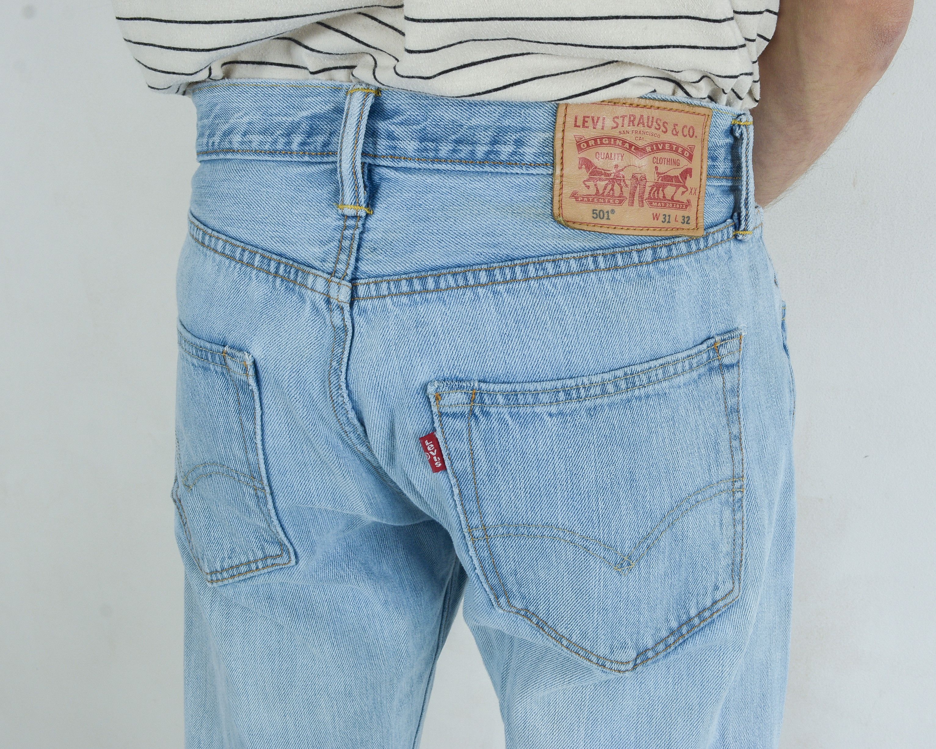 Levi's 501 W31 L30 Regular Fit Straight Jeans Denim Pants Trousers Size US 31 - 5 Thumbnail
