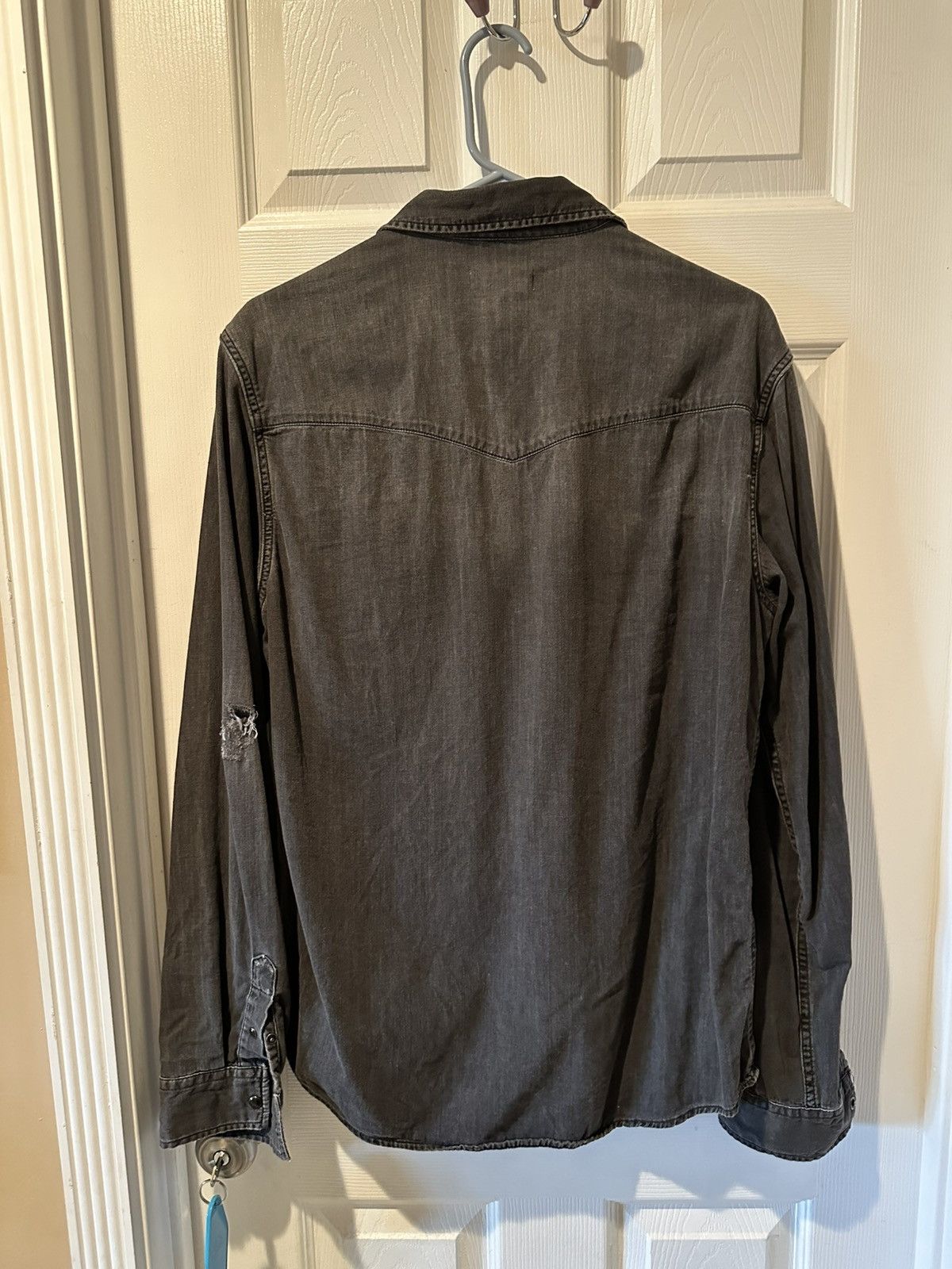 Allsaints All Saints Black Denim Western Long Sleeve Size US M / EU 48-50 / 2 - 3 Thumbnail