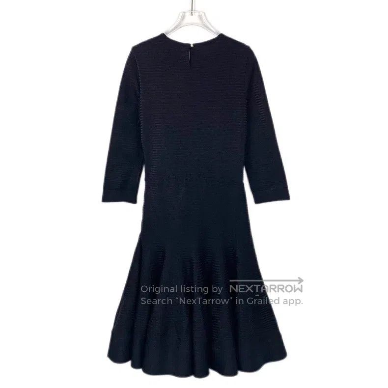 Dior Dior Black striped mulberry silk blend long-sleeved dress Size XS / US 0-2 / IT 36-38 - 2 Thumbnail