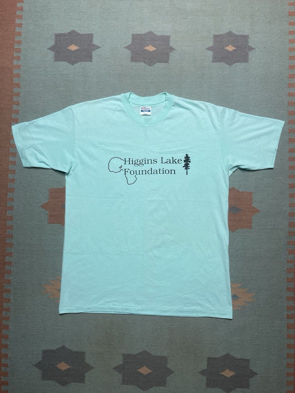Vintage Vtg 80s t shirt Higgins lake foundation Michigan Hanes XL Size US XL / EU 56 / 4 - 1 Thumbnail