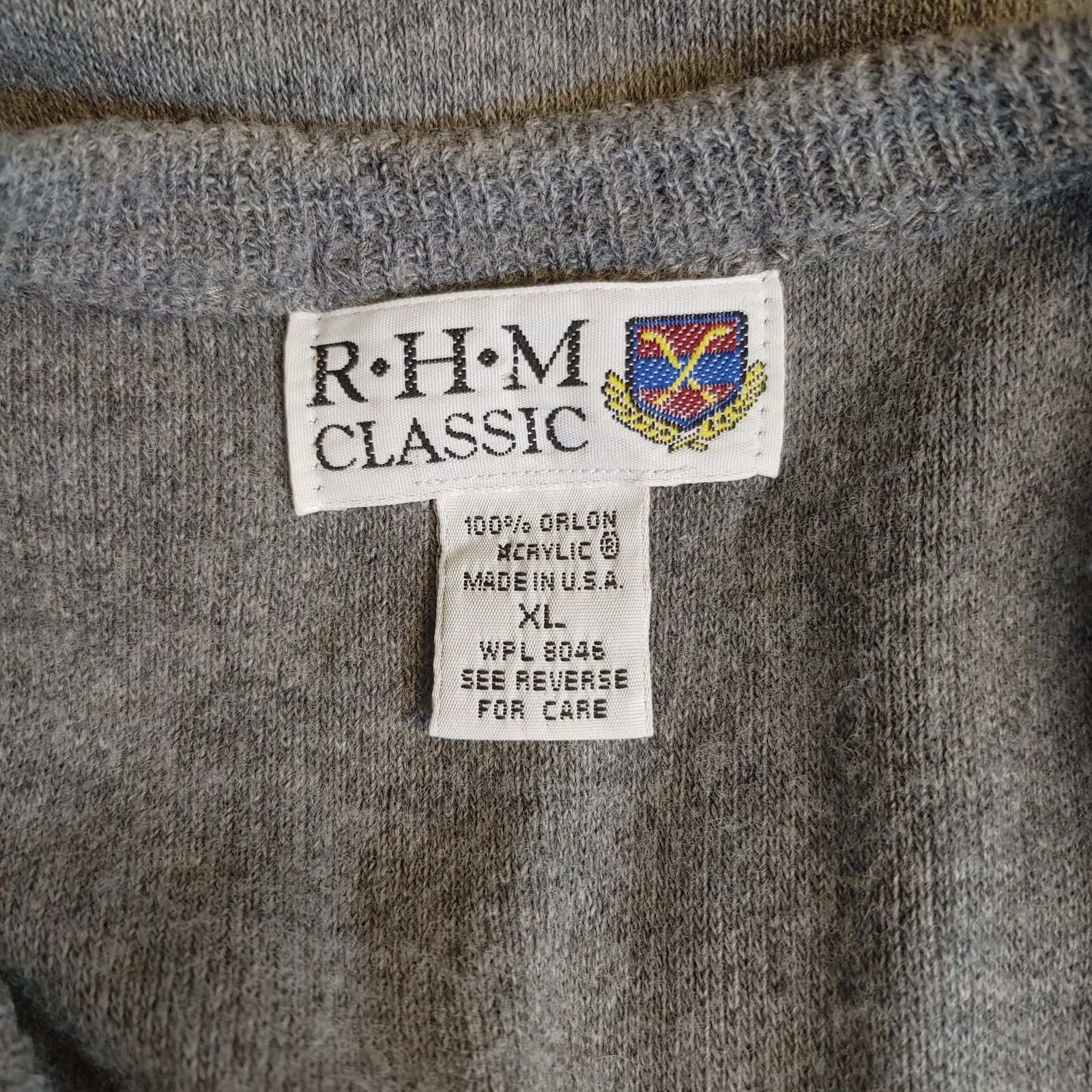 Other RHM Classic Men's XL Orlon Acyclic Gray Knit Pullover Vest Size US XL / EU 56 / 4 - 3 Thumbnail