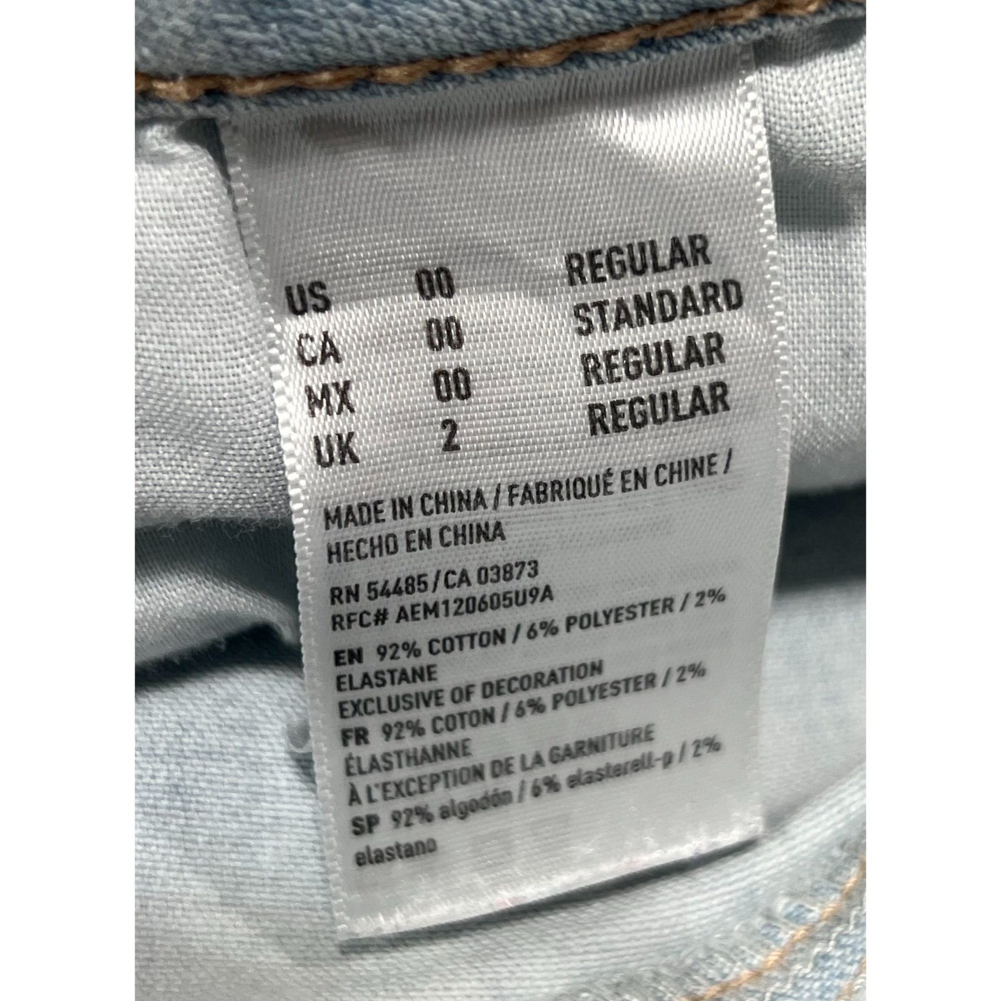 Other American Eagle - Women's Stretch Mid-Rise Skinny Jeans Distr Size 24" / US 00 / IT 34 - 8 Thumbnail