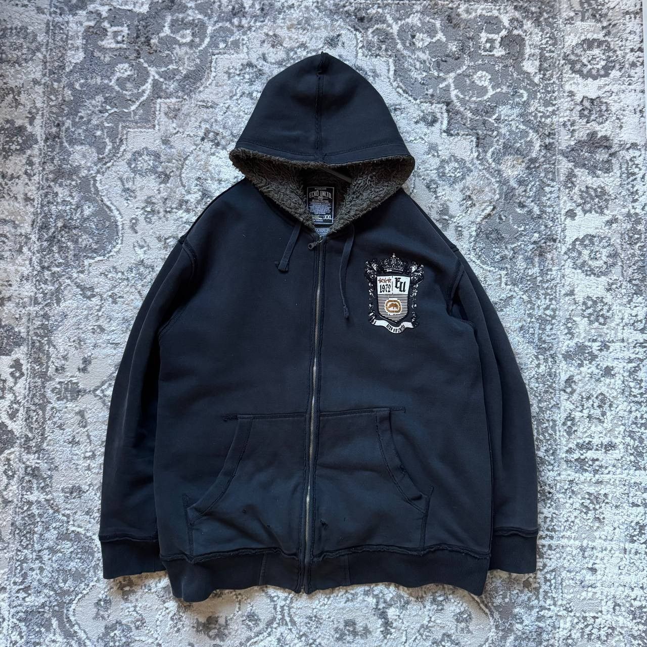 Ecko Unltd. Ecko Unltd Affliction Gothic Skull Heavy Fur Zip Hoodie Size US XXL / EU 58 / 5 - 2 Thumbnail