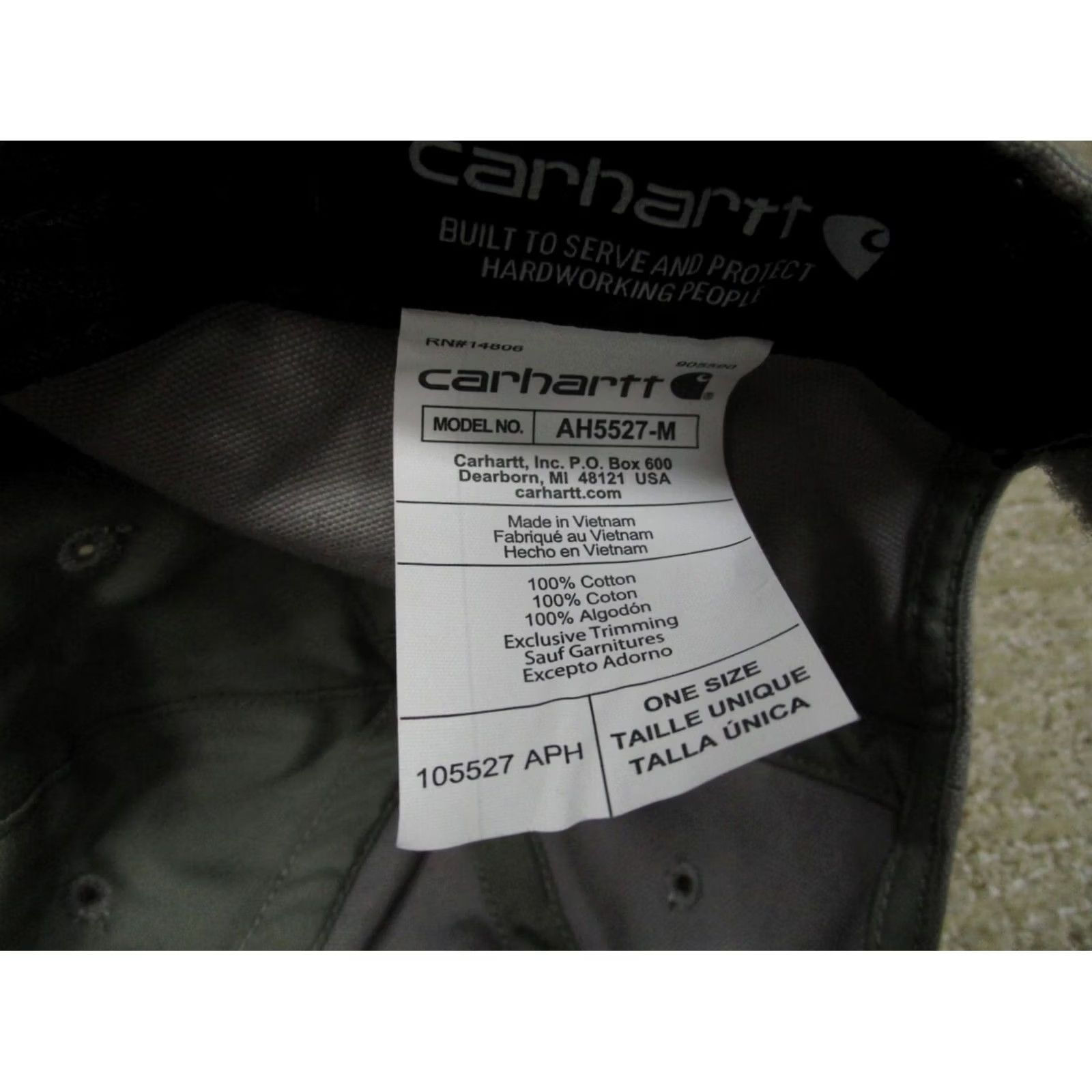 Carhartt Carhartt Cap Hat Adjustable Men Canvas Gray Patch Logo Texas State Cap Size ONE SIZE - 7 Thumbnail