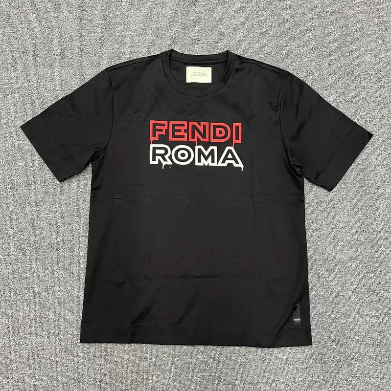 Fendi Fendi Black Cotton T-Shirt for Men 0089 Size US L / EU 52-54 / 3 - 1 Thumbnail
