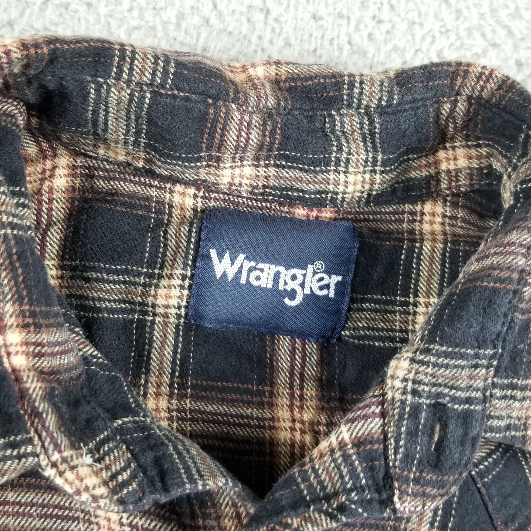 Wrangler VINTAGE Wrangler Flannel Shirt Large Western Wear Cotton Plaid Pearl Snap Cowboy Men Size US L / EU 52-54 / 3 - 3 Thumbnail