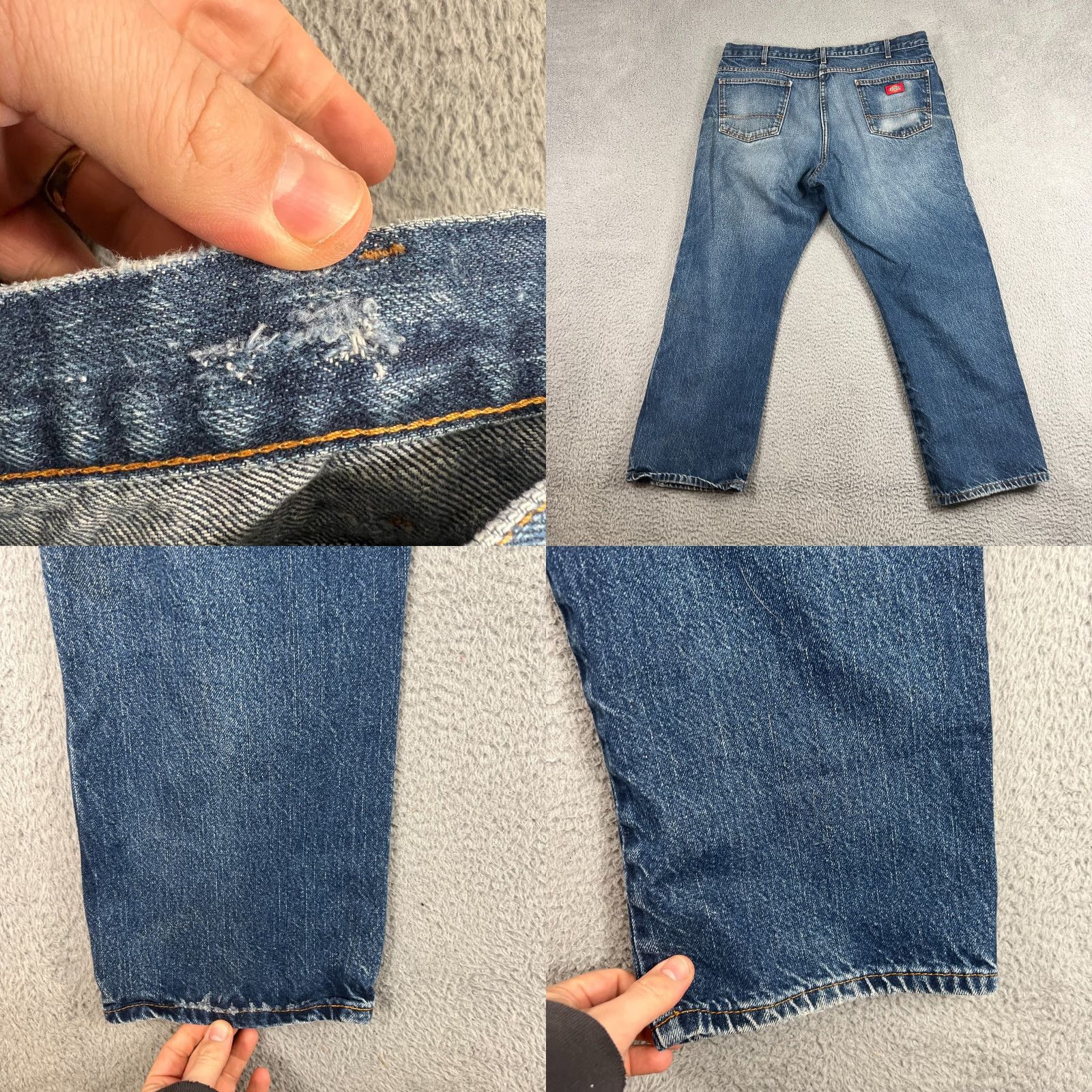 Dickies VINTAGE Dickies Jeans Relaxed 40x28 Blue 90s Distressed Work Denim Slim Straight Mens Jeans Size US 40 / EU 56 - 8 Thumbnail