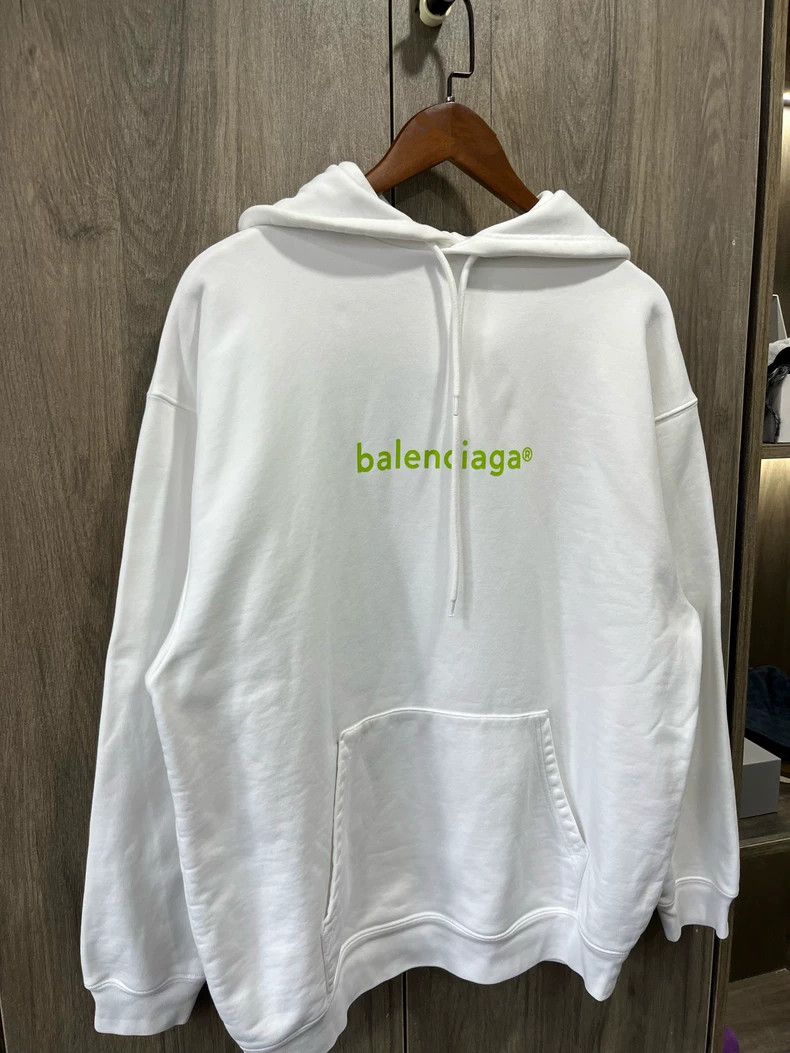 Balenciaga Balenciaga Email Logo White and Green Hoodie Size US S / EU 44-46 / 1 - 6 Thumbnail