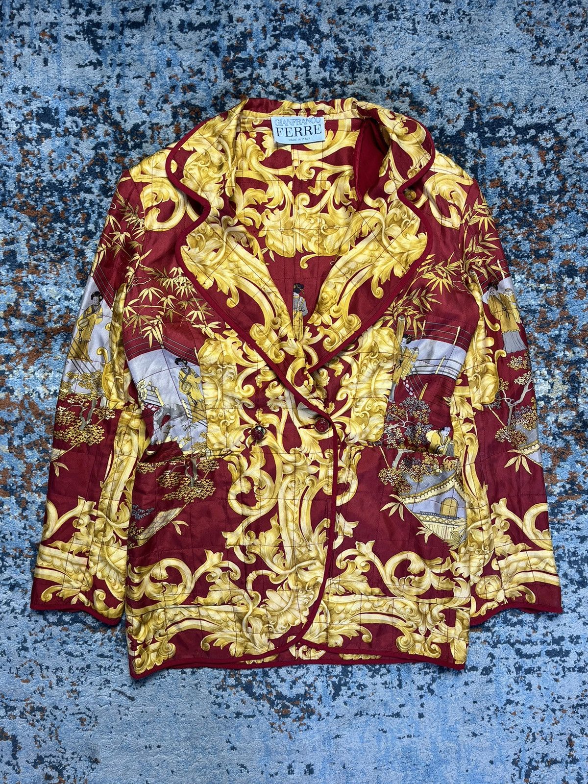 Vintage Vintage 90s Gianfranco Ferre Silk quilted kimono | Grailed