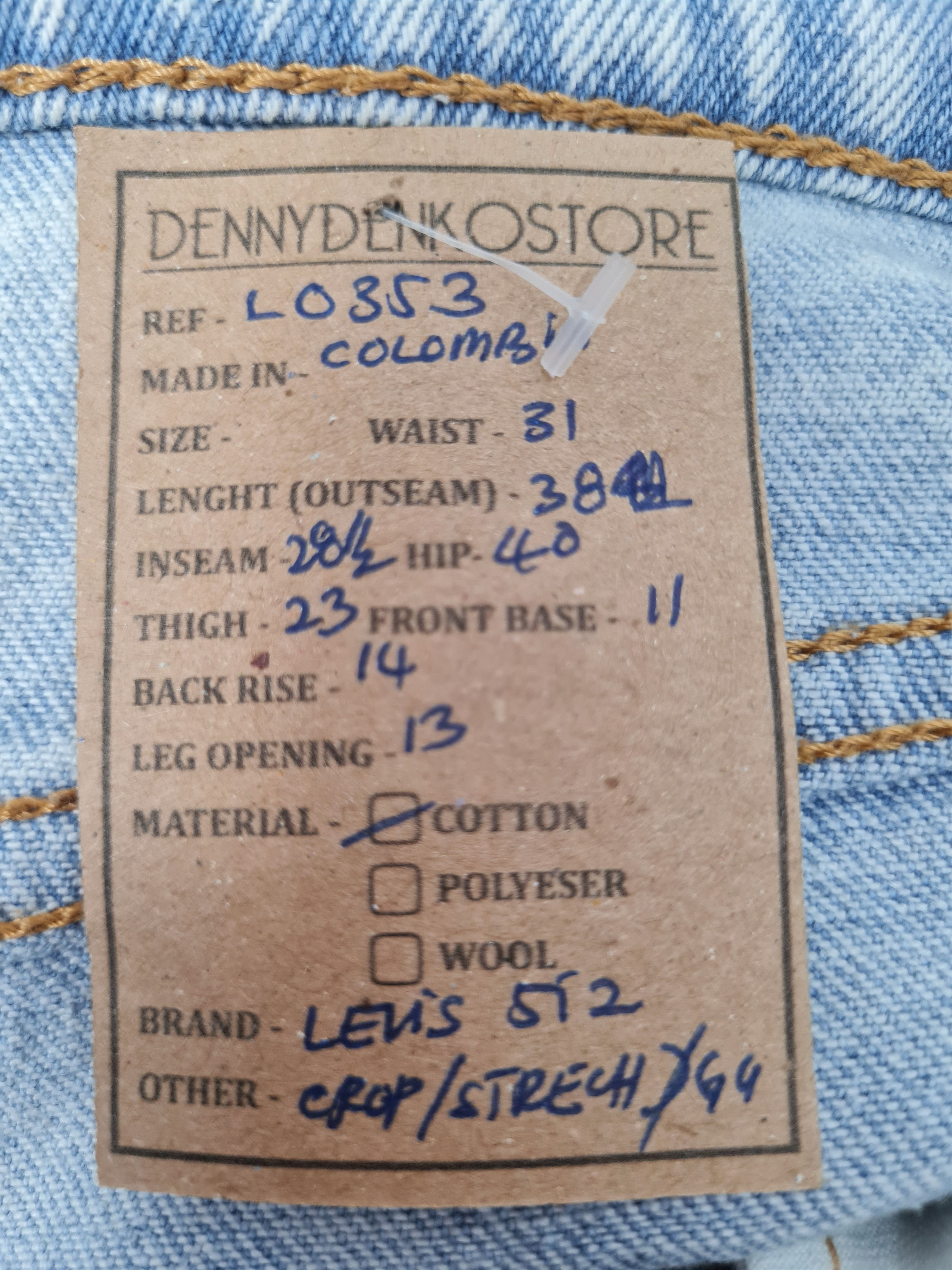 Levi's LEVIS 512 Faded Cropped Slim Fit Jeans L0353 Size 31X28.5 Size US 31 - 13 Thumbnail