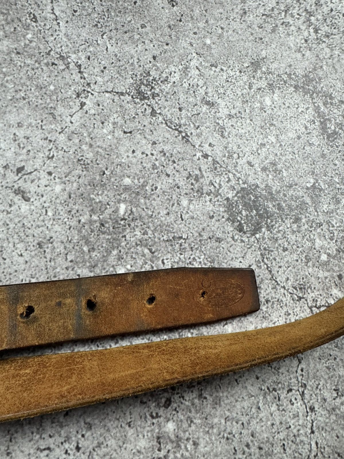 Japanese Brand 00’s NUMBER NINE STYLE BROWN LEATHER RARE Y2K BELT VINTAGE Size ONE SIZE - 6 Thumbnail