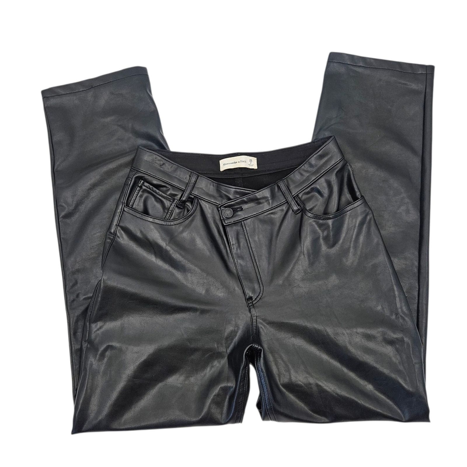 Abercrombie & Fitch Abercrombie & Fitch Criss-Cross Waist Vegan Leather 90s Sz 2 Size 26" / US 2 / IT 38 - 2 Thumbnail