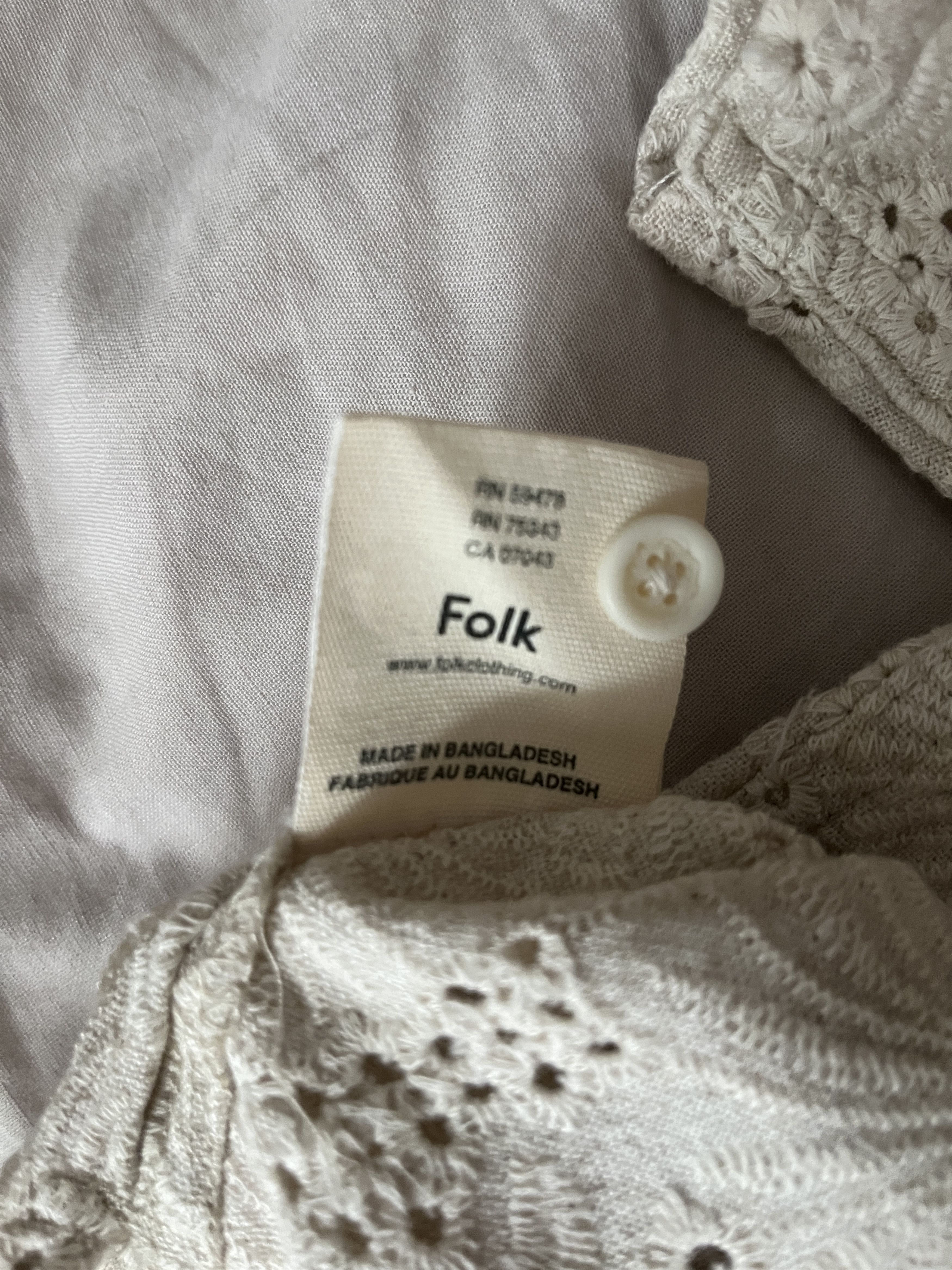 Folk Folk Crochet Eyelet Summer Button Up Size US S / EU 44-46 / 1 - 4 Thumbnail