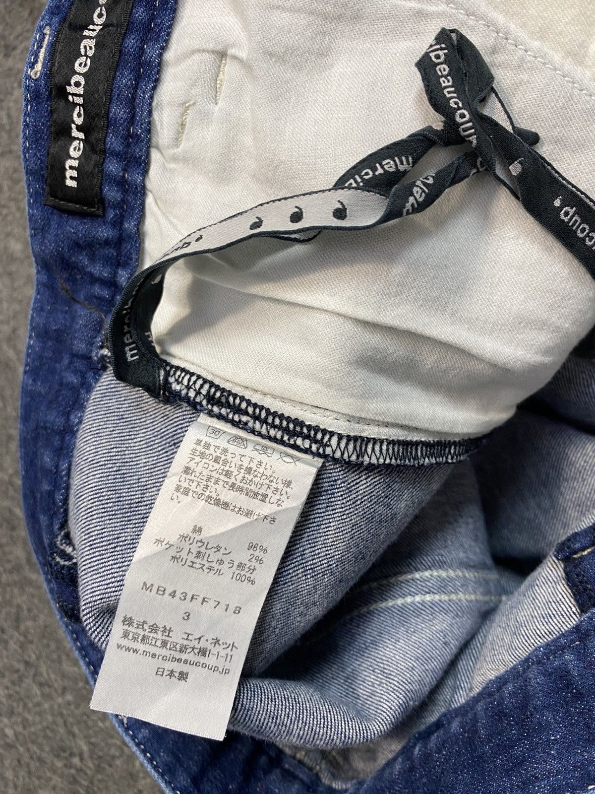 mercibeaucoup Mercibeaucoup Issey Miyake Denim Jeans Baggy Embroidery Logo Size US 31 - 10 Thumbnail