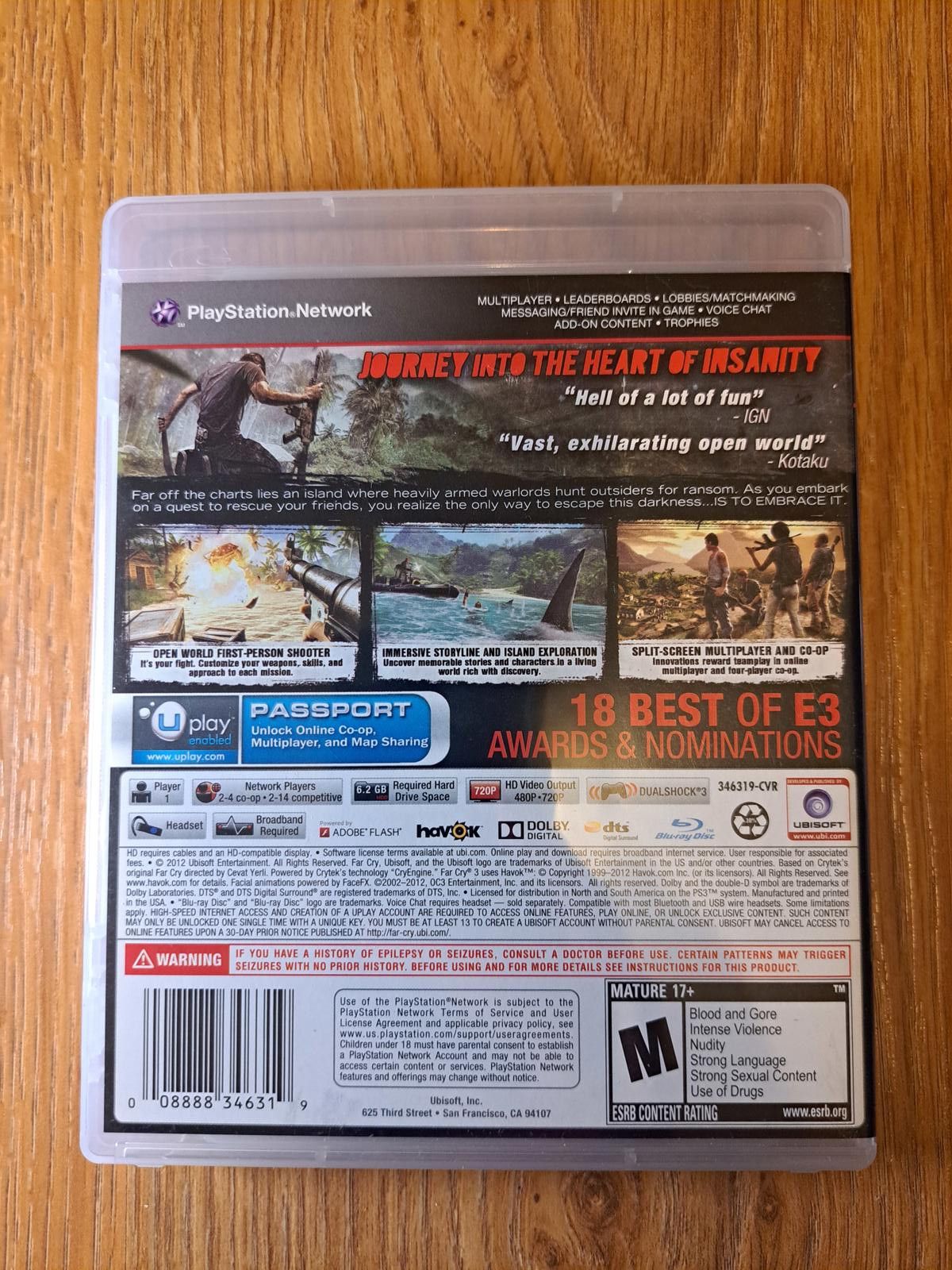 Other COMPLETE Far Cry 3 PS3 Playstation 3 Video Game Size ONE SIZE - 2 Thumbnail