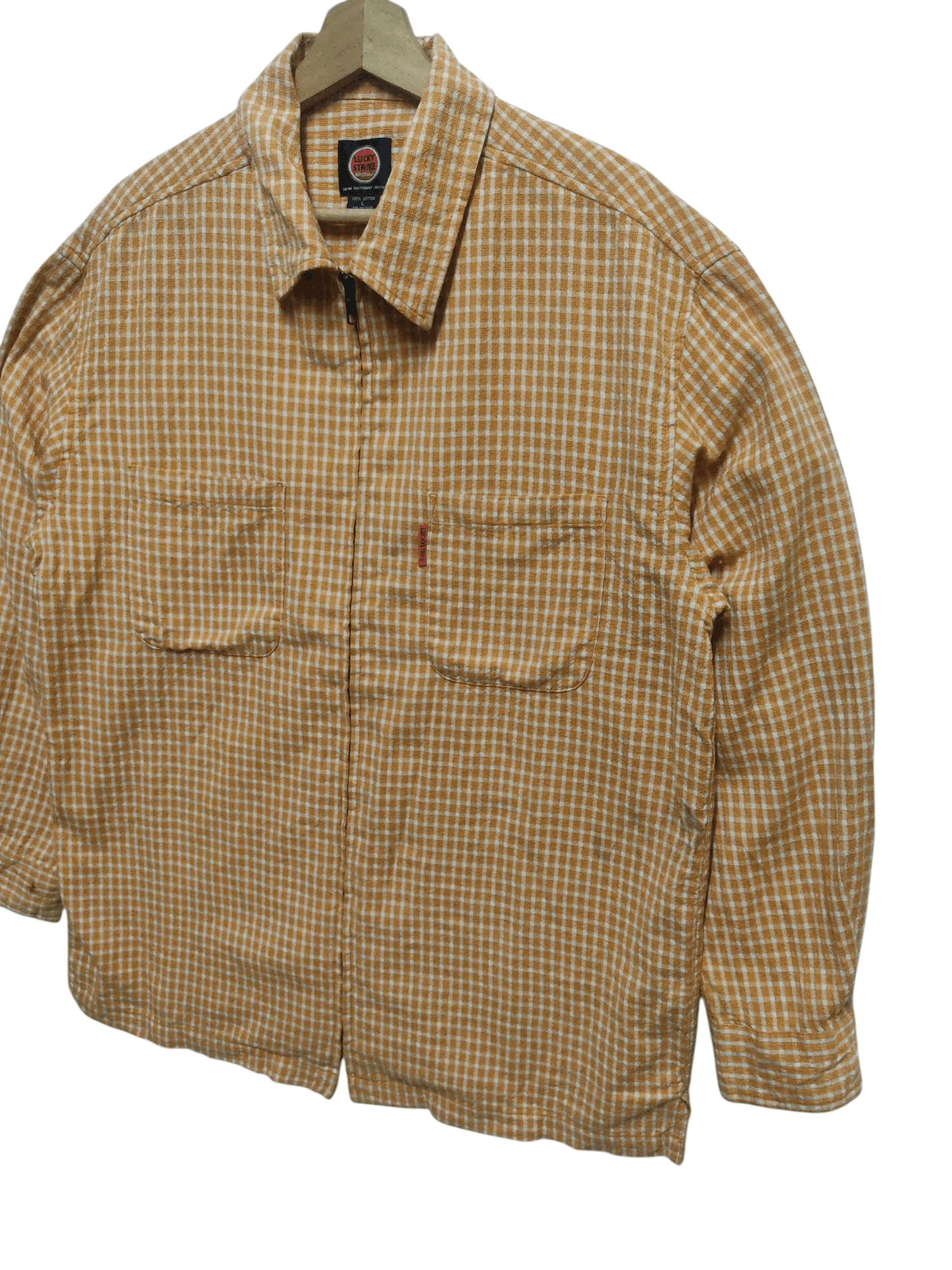 Lucky Brand × Vintage Vintage Lucky Strike Flannel Zipper Up Jacket Size US L / EU 52-54 / 3 - 2 Thumbnail