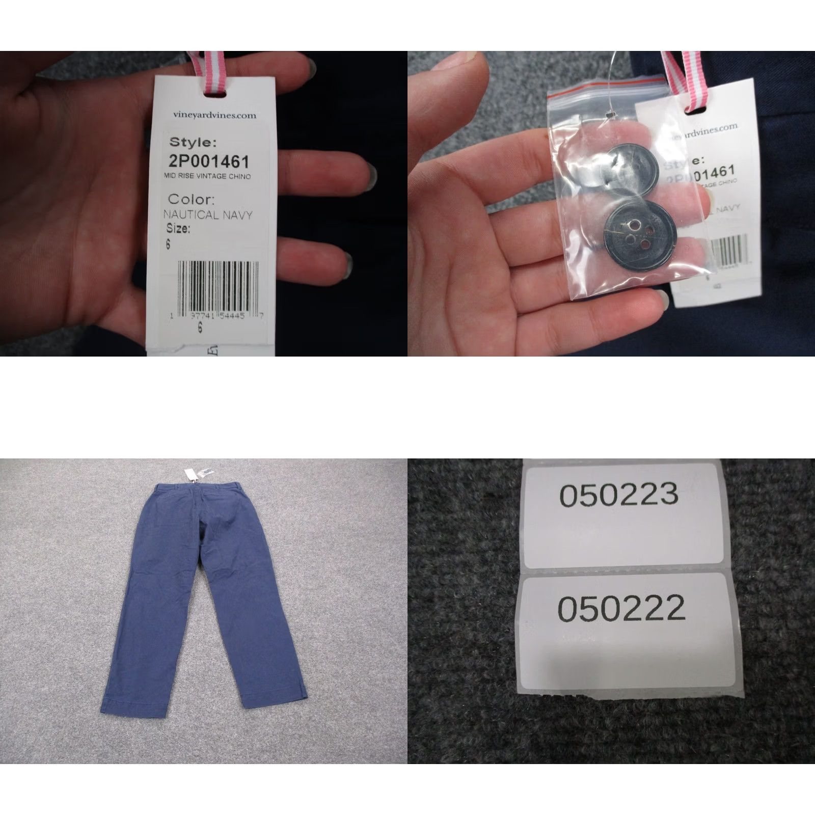 Vineyard Vines VINEYARD VINES Pants Women 6 Blue Chino Performance Mid Rise Straight NEW Size 28" / US 6 / IT 42 - 9 Thumbnail