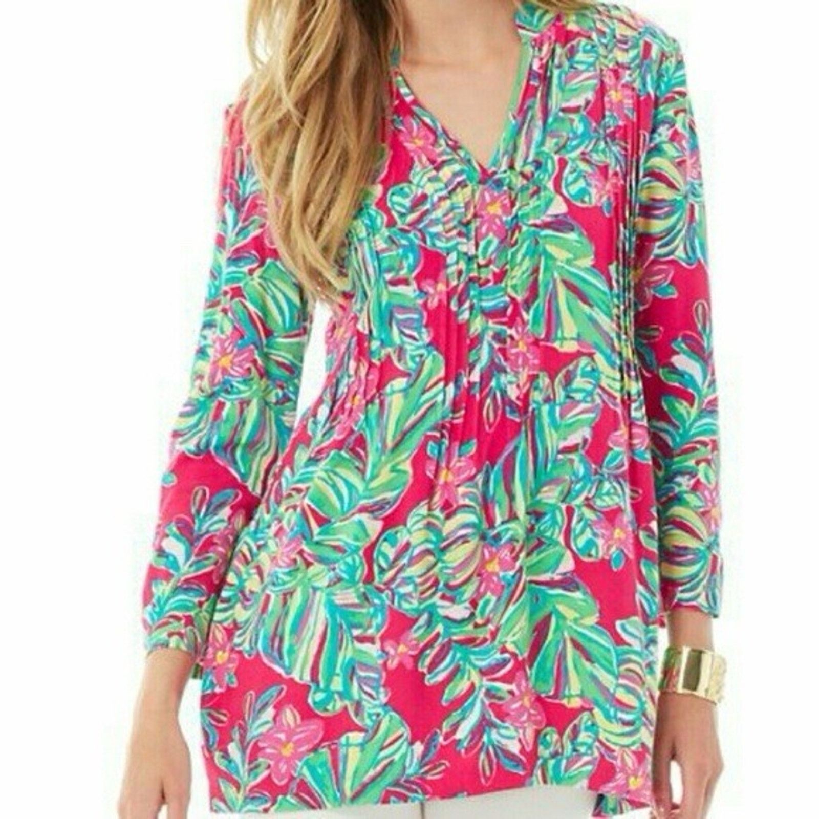 Lilly Pulitzer NWT $138 Lilly Pulitzer XS Tunic Tropical Beach Vacation Size XS / US 0-2 / IT 36-38 - 1 Thumbnail