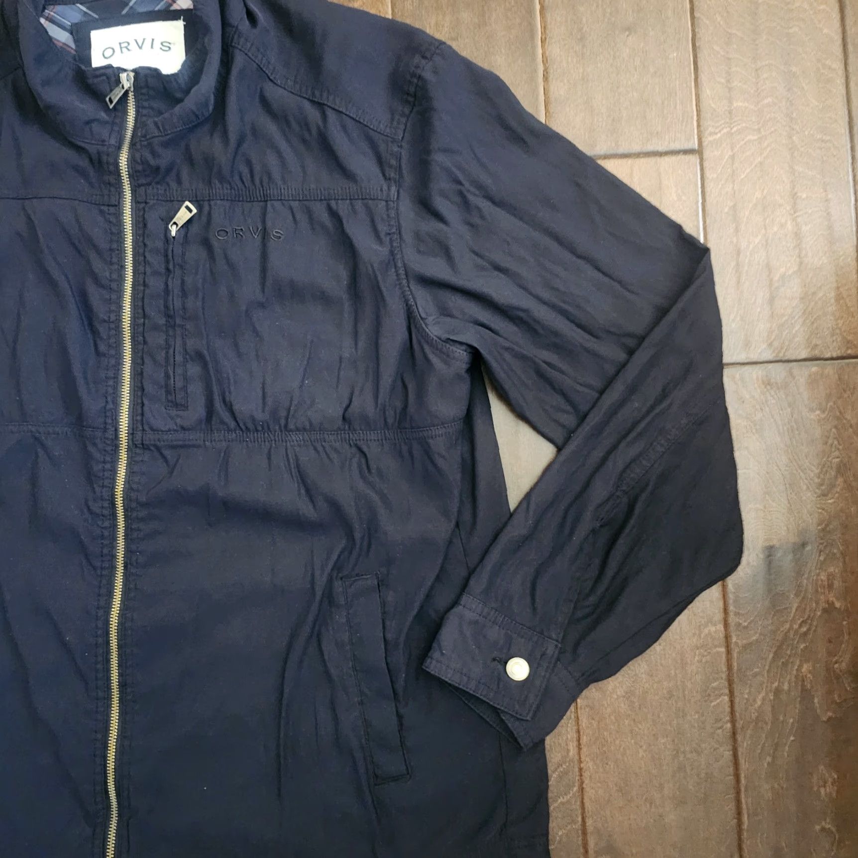 Orvis Orvis Mens Large Black Full Zip Lightweight Jacket Nylon Outdoor Casual Jacket Size US L / EU 52-54 / 3 - 5 Thumbnail