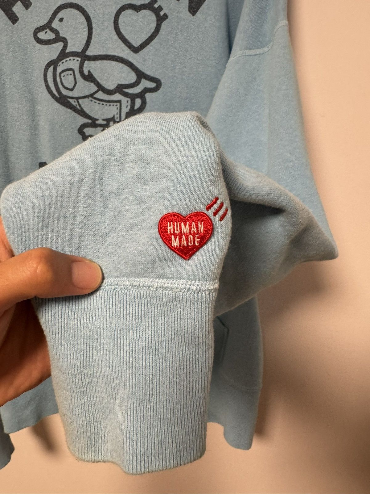 Human Made Human Made Tsuriami Light Blue Duck Hoodie Size US L / EU 52-54 / 3 - 3 Thumbnail
