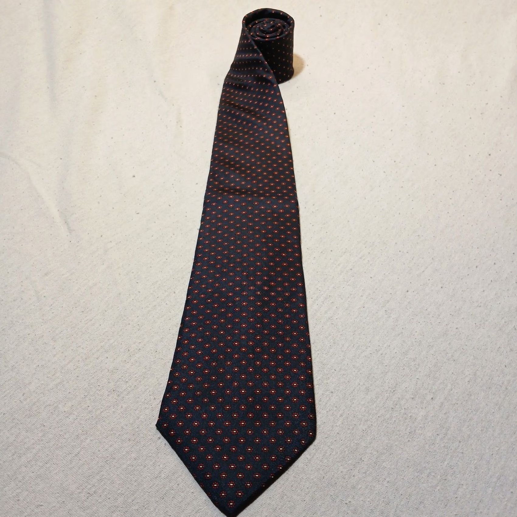 Liberty London Liberty of London Necktie 100% Silk Black Tie With Red Poppies 57" x 3.25" Mens Designer Floral Tie Size ONE SIZE - 2 Thumbnail