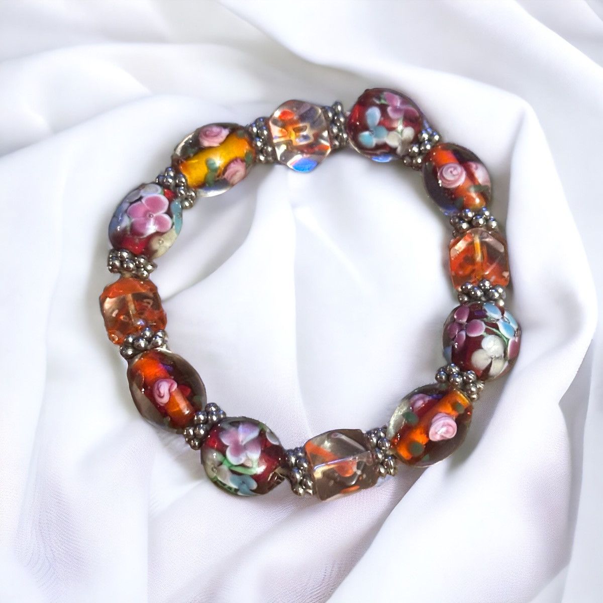 Other Art glass Murano bead stretch bracelet Size ONE SIZE - 1 Thumbnail