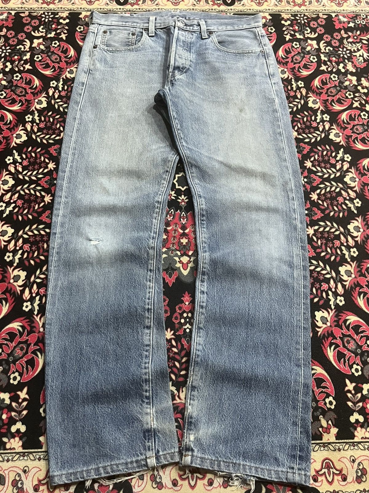 Levi's Levi’s 501 Big E Red Tab USA Flag Label Non Selvedge Jeans Size US 30 / EU 46 - 1 Thumbnail