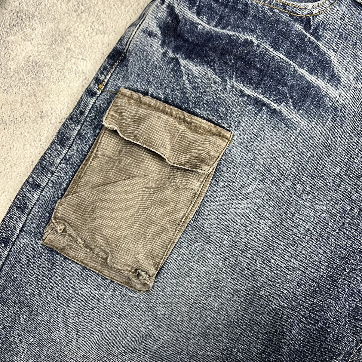 Vintage dirty distressed faded cargo baggy pants