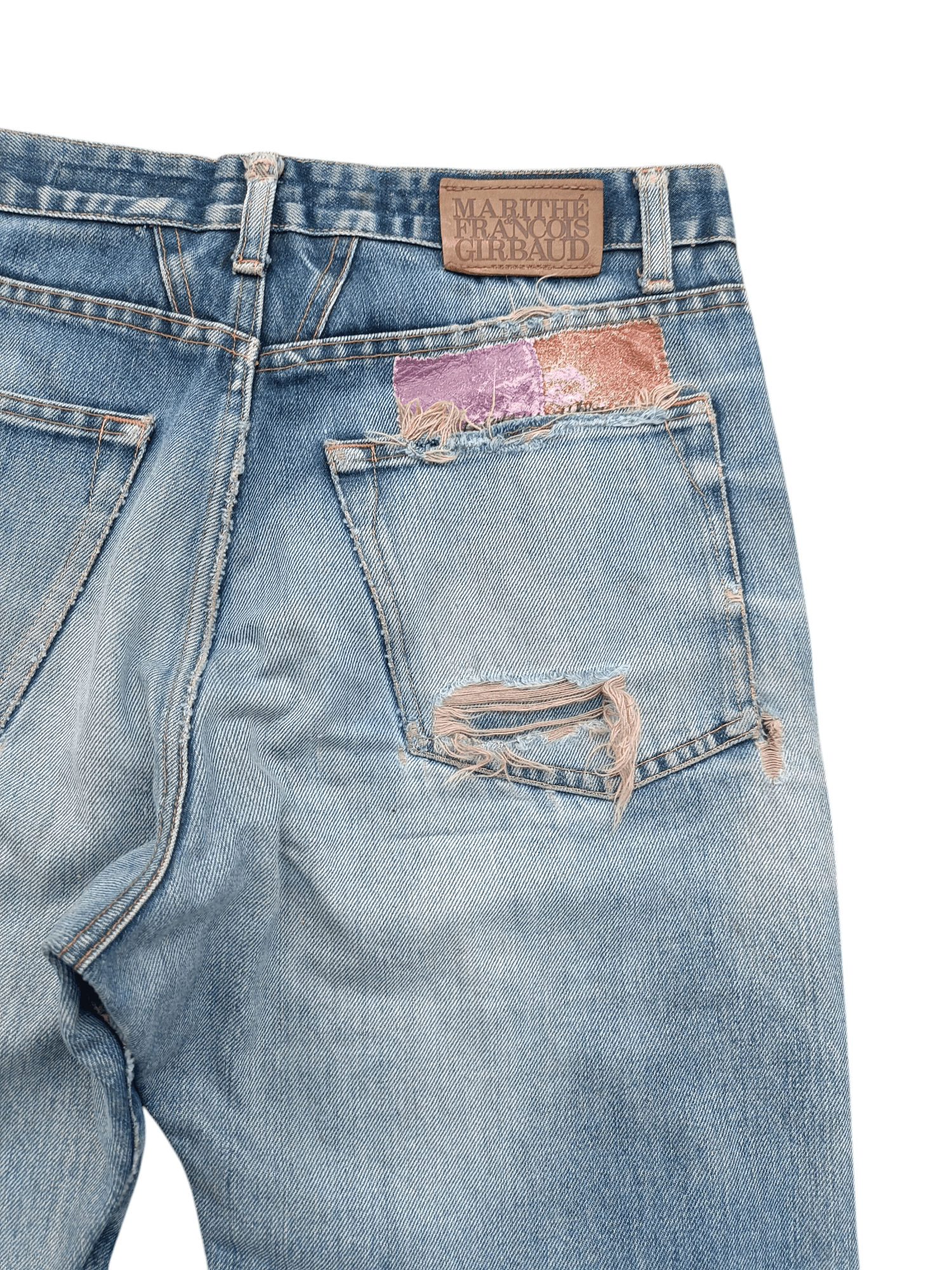 Marithe + Francois Girbaud × Vintage Marithe Francois Girbaud Stoned Washed Rips Distress Jeans Size US 30 / EU 46 - 18 Thumbnail