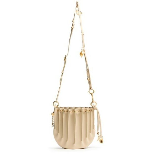 Chloe Chloe Sea Treasures Drawstring Deep Ivory Grained Leather Sh Size ONE SIZE - 5 Thumbnail
