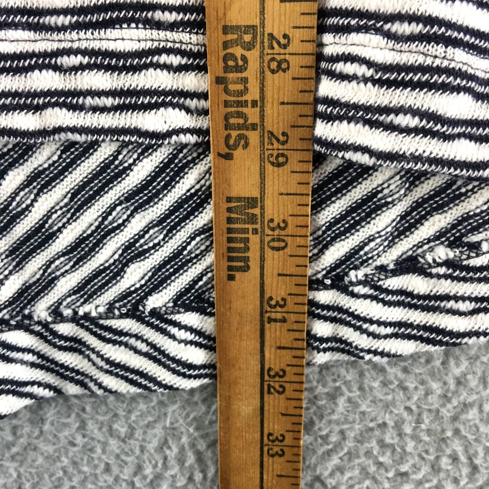 Vintage Lucy Pullover Sweater Top Womens XL White Striped Scoop Long Sleeve - Knit Relaxed Fit Brand Lucy Size XL / US 12-14 / IT 48-50 - 6 Thumbnail