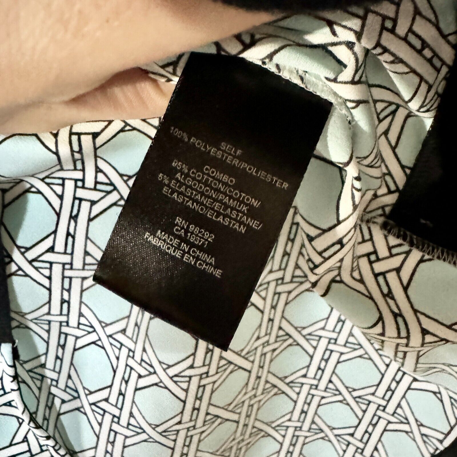 Tibi Tibi Geometric High Low Polyester Black Hemmed Blouse XS Size XS / US 0-2 / IT 36-38 - 3 Thumbnail