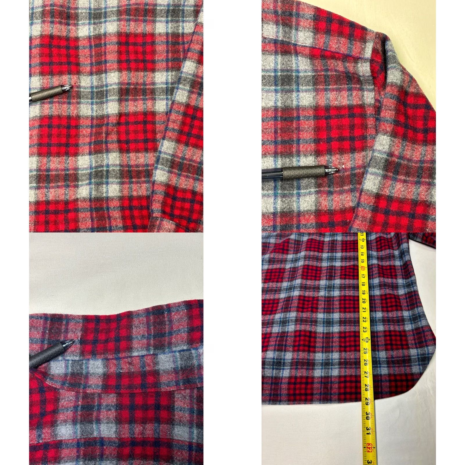 Pendleton VINTAGE Pendleton Wool Shirt Mens XL Red Plaid Button-Up Long Sleeve Size US XL / EU 56 / 4 - 8 Thumbnail