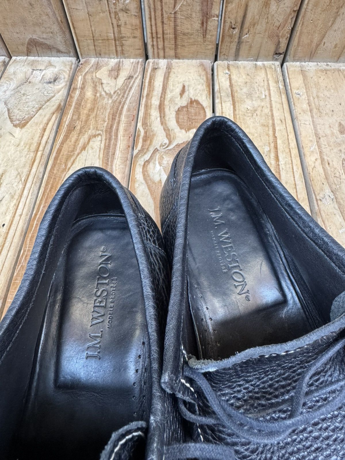 J.M. Weston J.M Weston Men’s black dress leather shoes sz UK 7.5 D Size US 8.5 / EU 41-42 - 15 Thumbnail