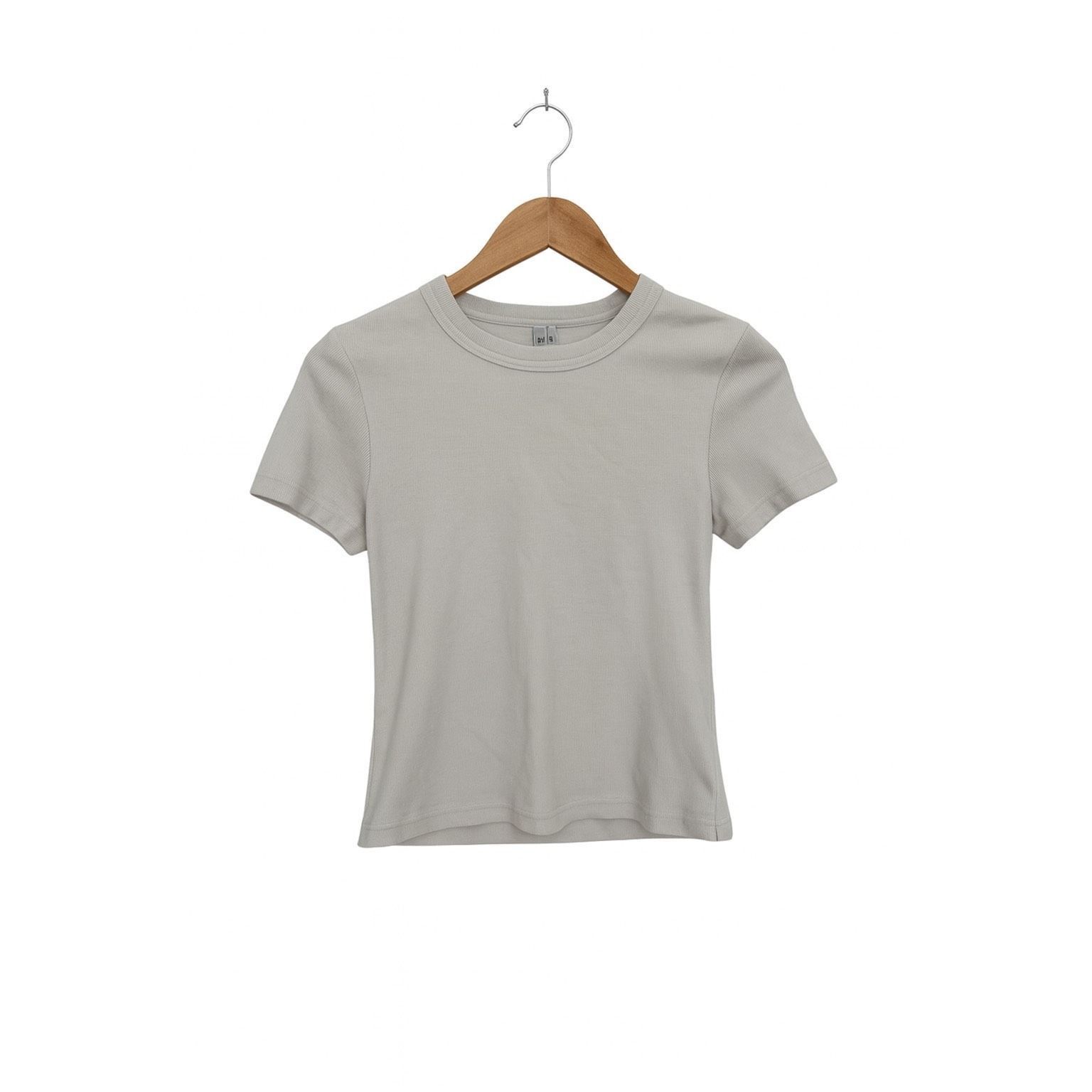 & Other Stories & Other Stories White Ribbed Fitted T-Shirt | Short Sleeve T Size S / US 4 / IT 40 - 3 Thumbnail