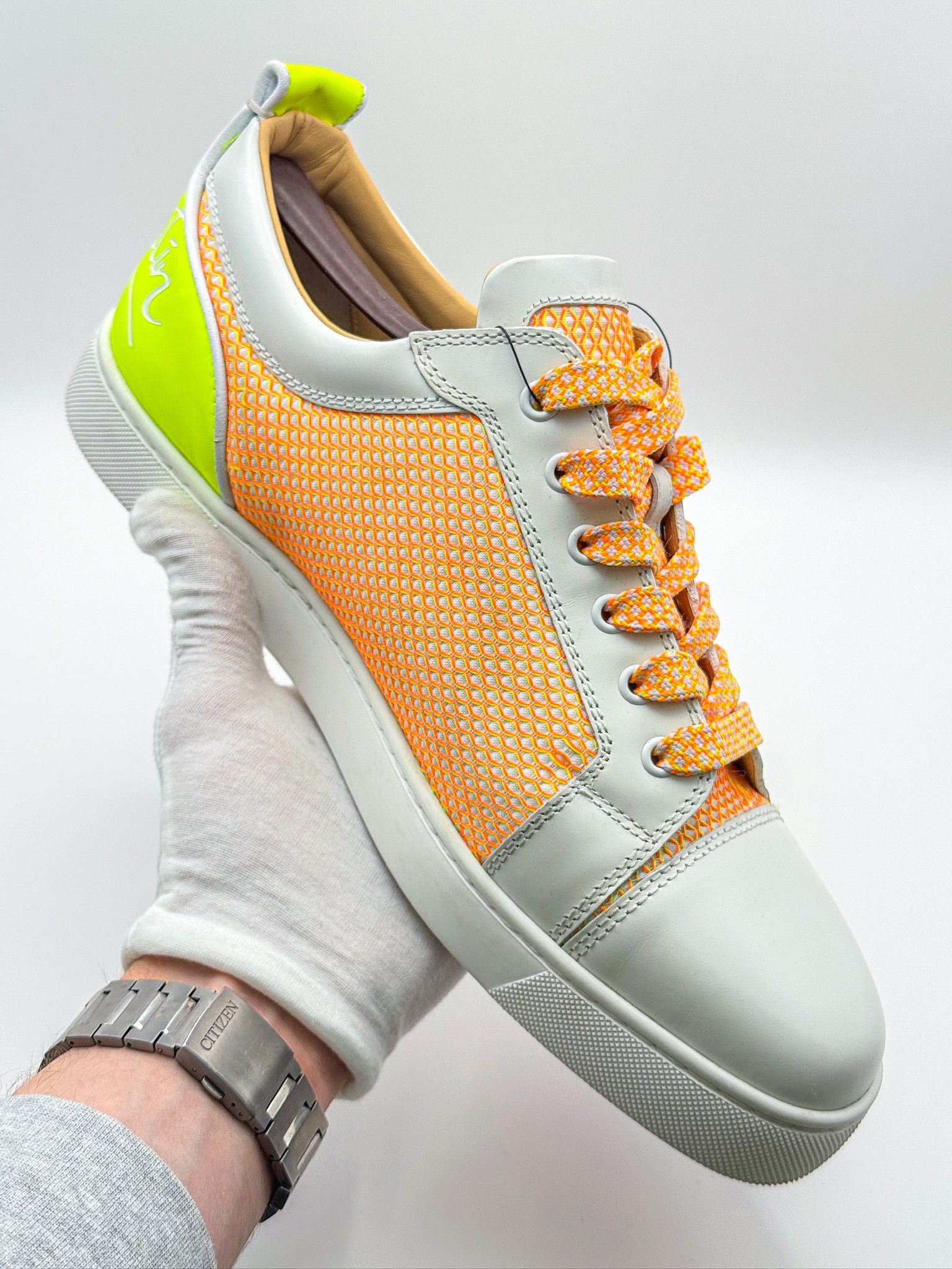 Christian Louboutin Christian Louboutin Fun Louis Junior Leather Trainers Size US 11 / EU 44 - 8 Thumbnail