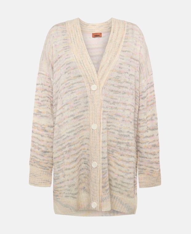 Cardigan in Beige, Women's (Size L)