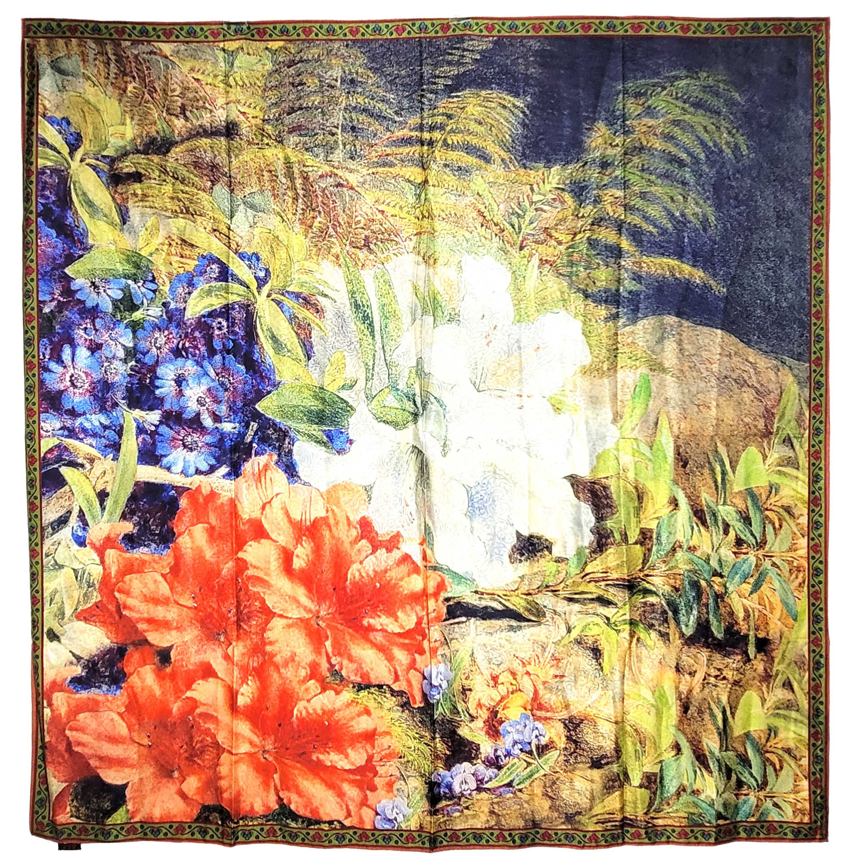 Other NWT Double Sided Silk Scarf 52"x52" Large Square Wrap 3206 Size ONE SIZE - 3 Thumbnail