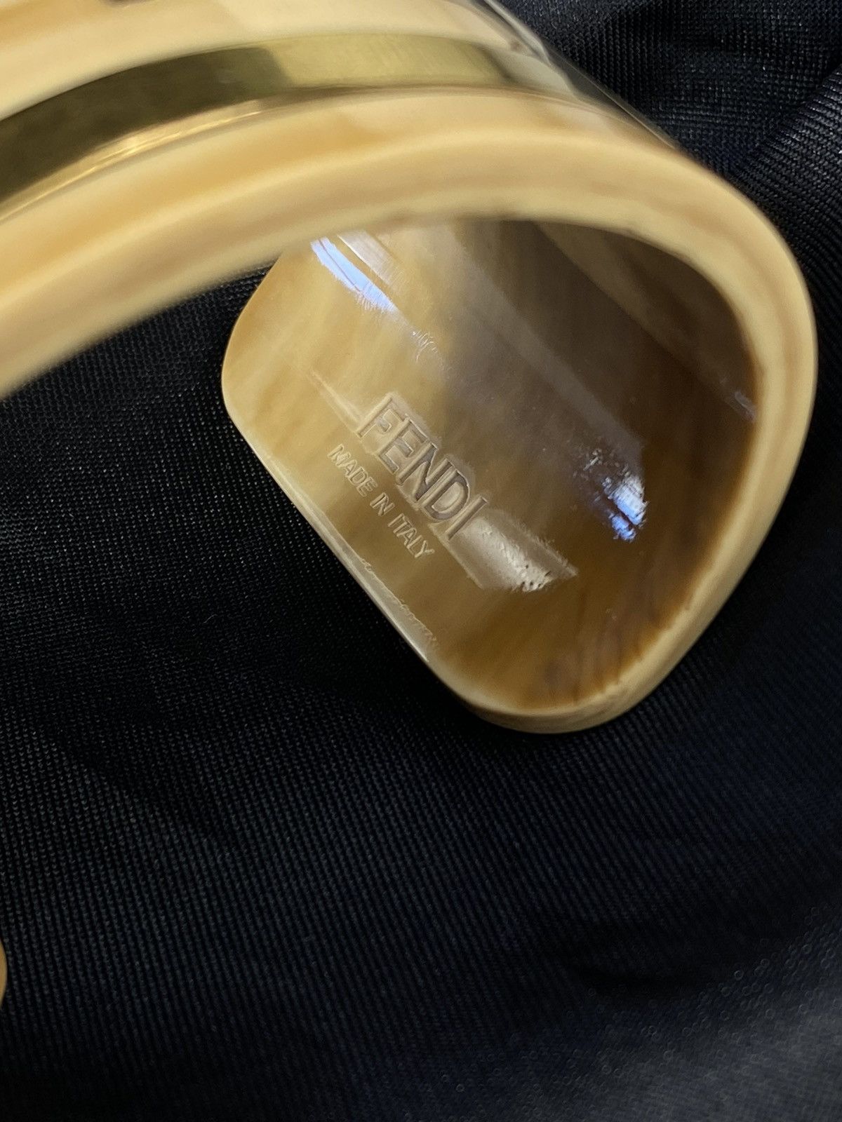 Fendi Fendi 2009 BRACCIALE FOREVER PLEXI WOOD/COFFEE CUFF BRACELET Size ONE SIZE - 15 Thumbnail