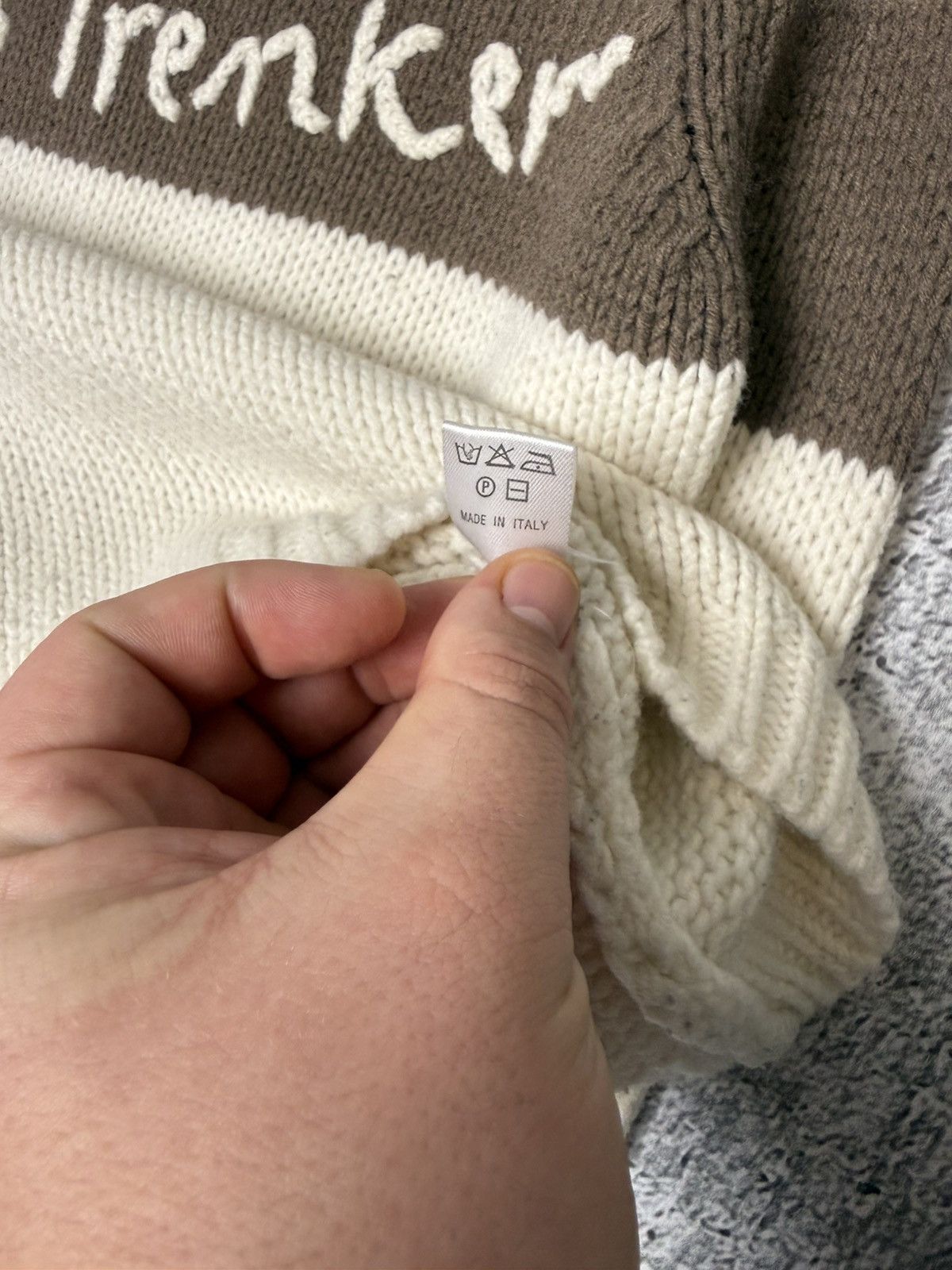 Vintage Luis Trenker Cream Wool Blend Knitted Shawl Collar Sweater Size XS / US 0-2 / IT 36-38 - 16 Thumbnail