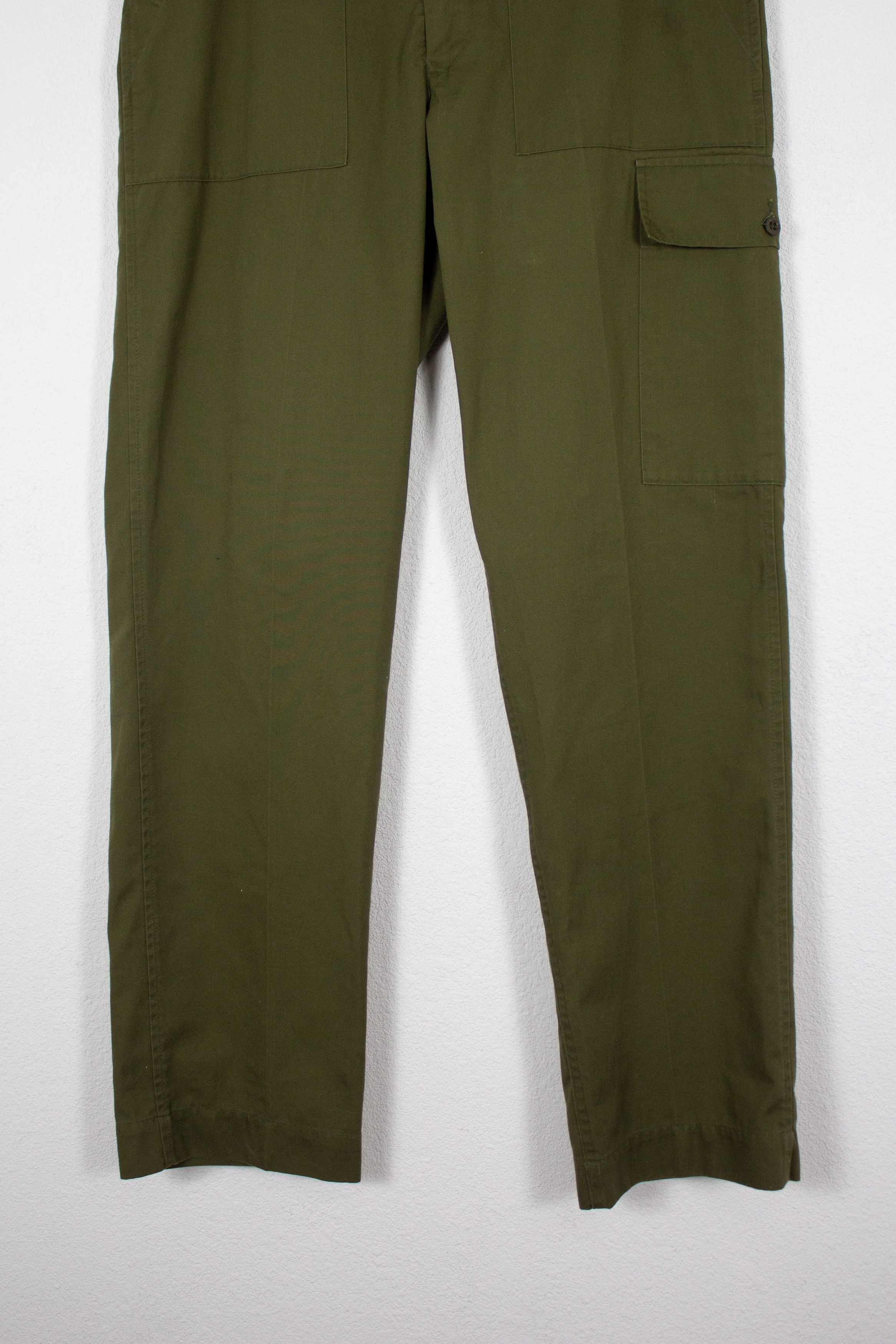 Vintage Vintage Army WWII Military Green Cargo Fatigues Trousers Size US 33 - 3 Thumbnail