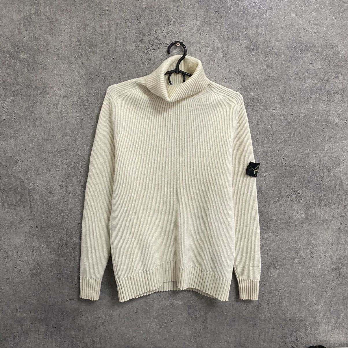 Stone Island Vintage Stone Island Turtleneck Wool Knit Sweater Size US L / EU 52-54 / 3 - 1 Thumbnail