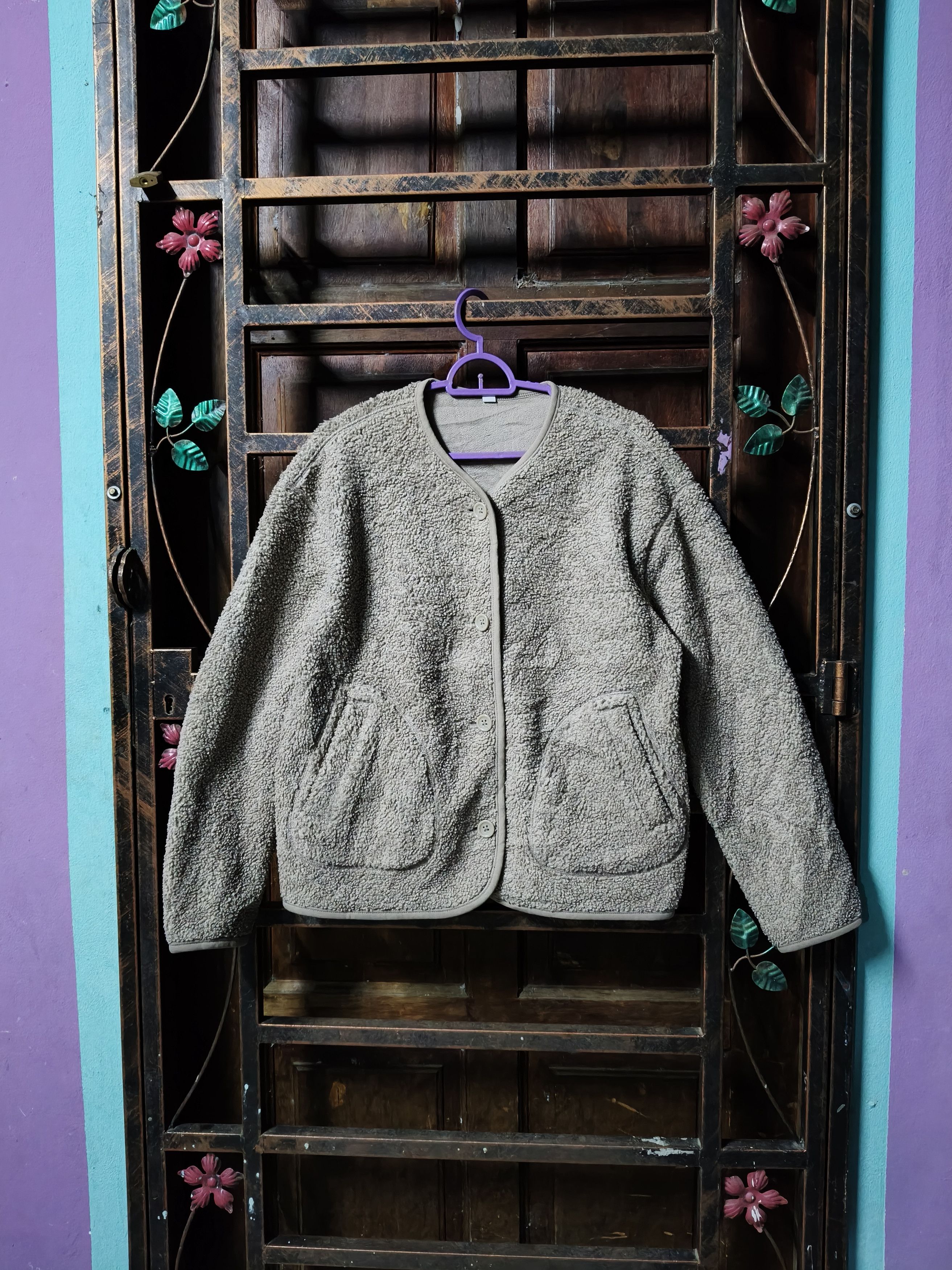 Uniqlo Uniqlo fleece Button Cardigan Size L / US 10 / IT 46 - 1 Thumbnail