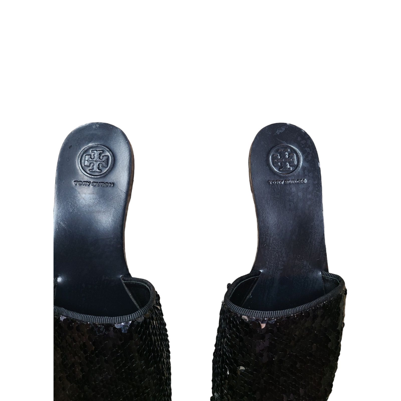 Tory Burch Tory Burch Carter Black Sequin Slides Sandal Size 7M Size US 7 / IT 37 - 4 Thumbnail