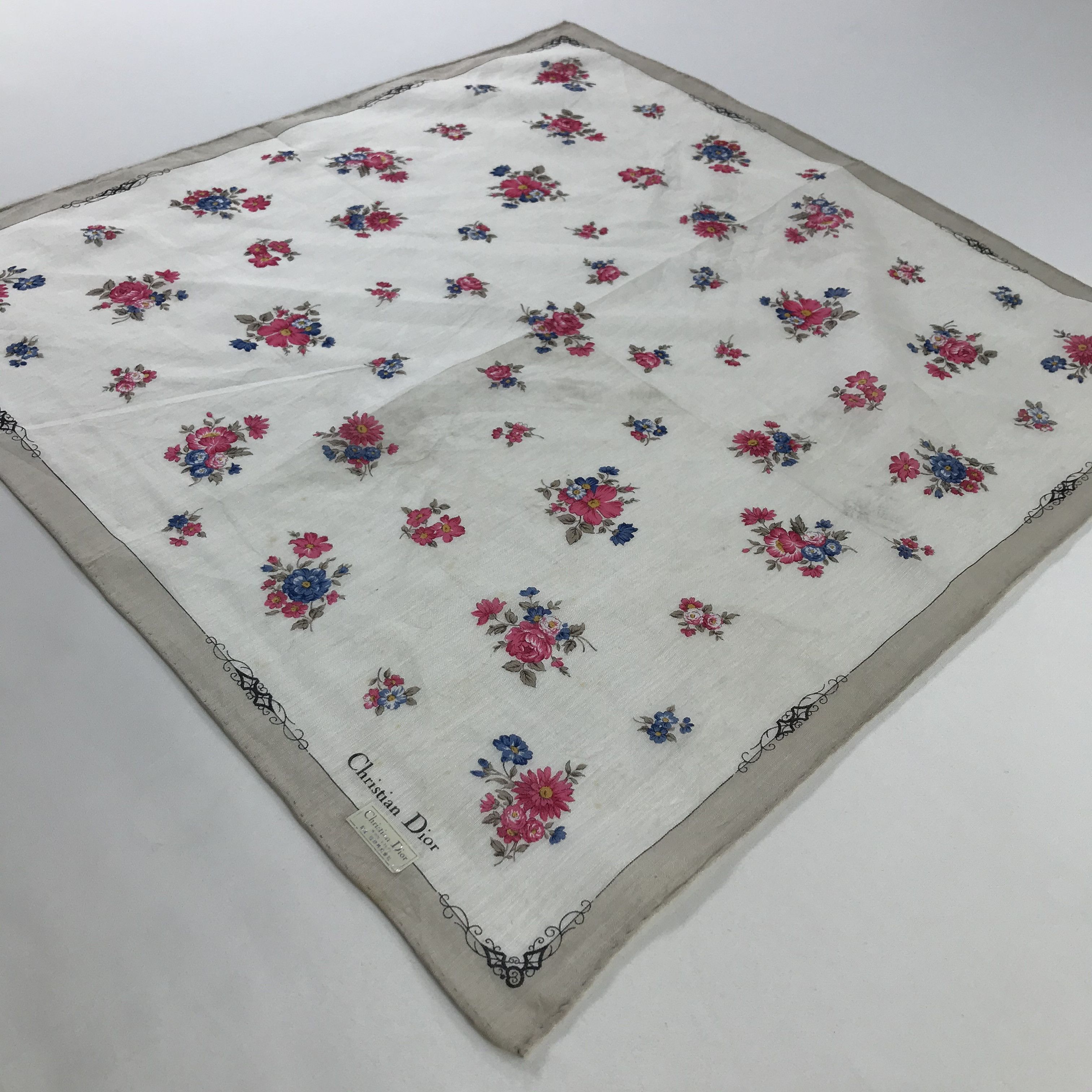 Christian Dior Monsieur × Vintage Christian Dior Bandana / Handkerchief / Neckerchief - S627 Size ONE SIZE - 2 Thumbnail
