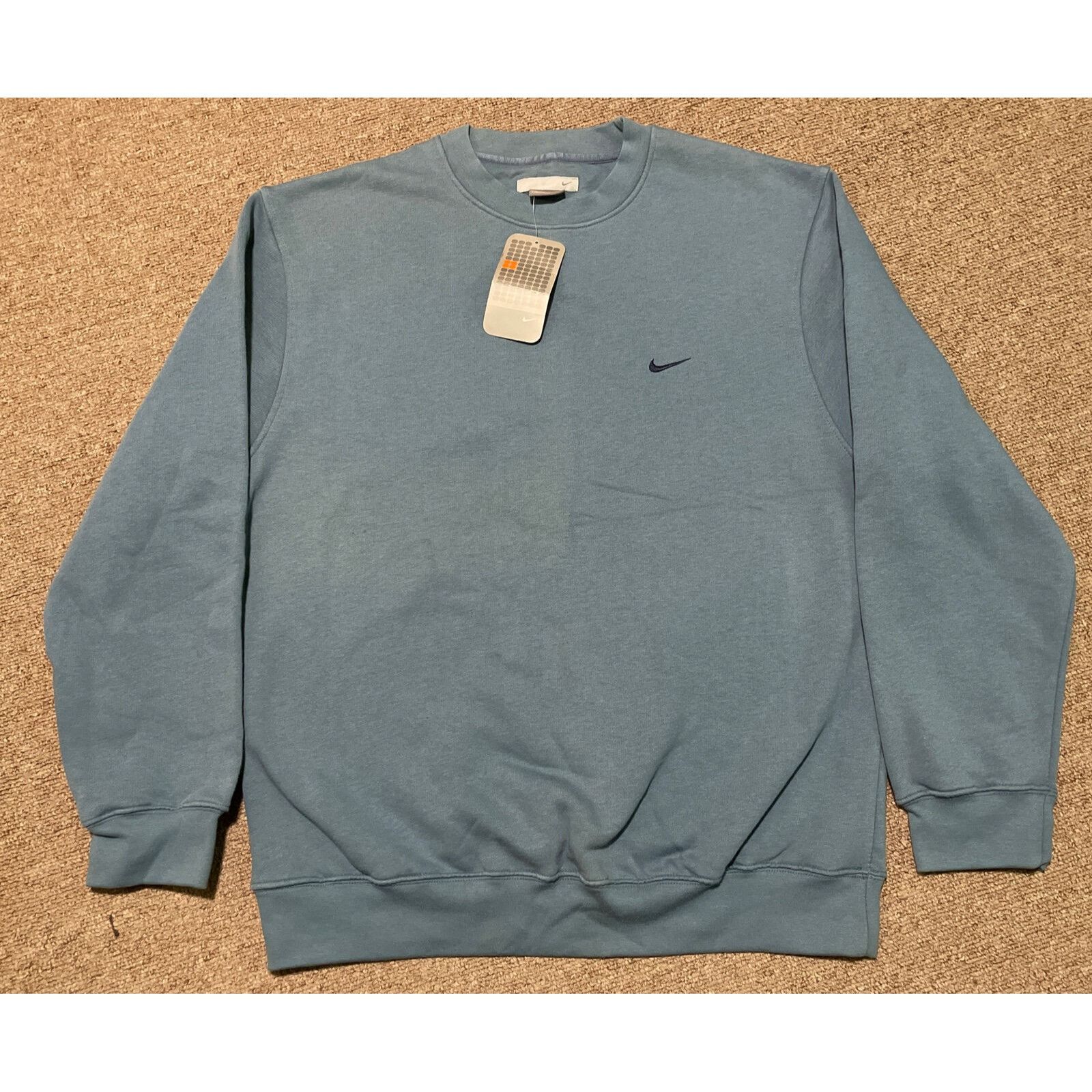 Nike Vintage 2002 Y2K Large Nike Gray Silver Tag Mini Swoosh Crew Size US L / EU 52-54 / 3 - 1 Thumbnail