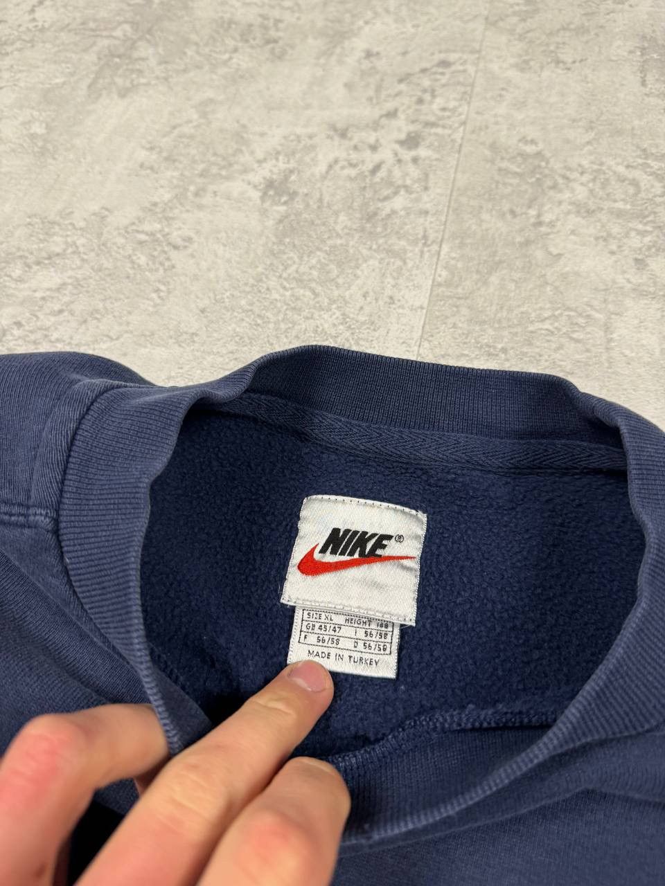Nike Vintage Nike Y2K Dark Blue Sweatshirt Embroidered Big Logo Size US XL / EU 56 / 4 - 11 Thumbnail